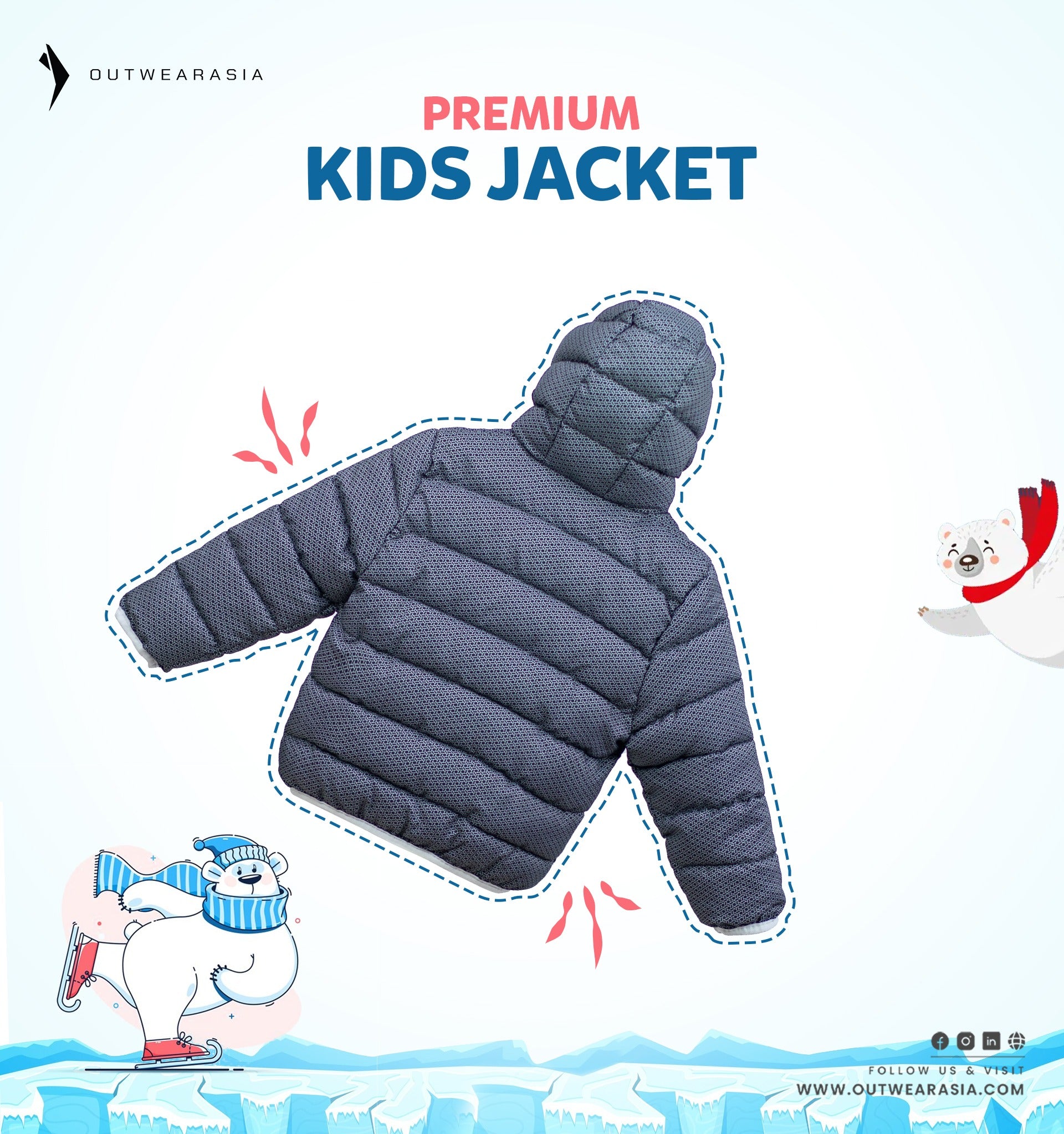 Kid's High Quality Premium Padding Jacket - Toddler Solid