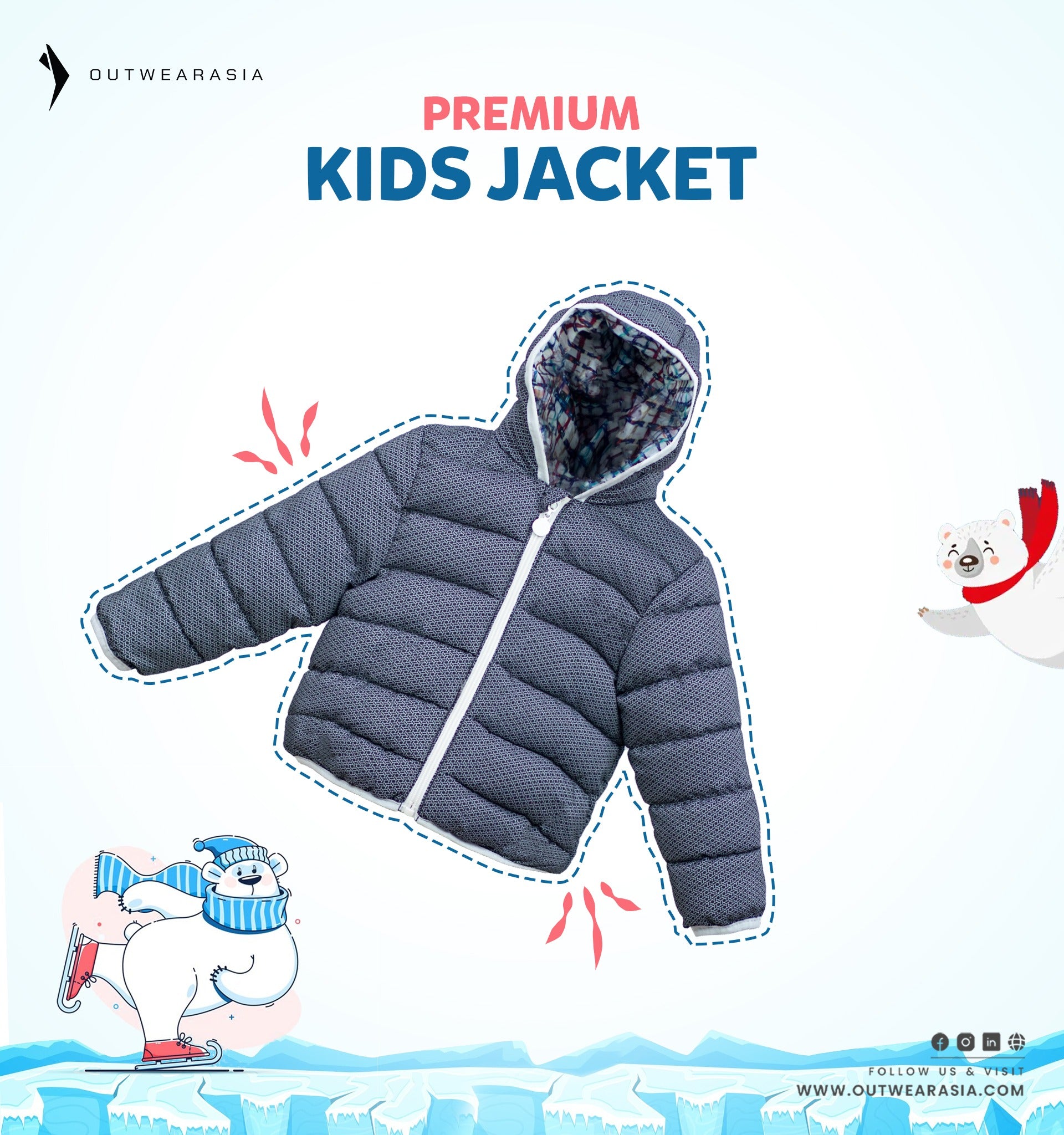 Kid's High Quality Premium Padding Jacket - Toddler Solid