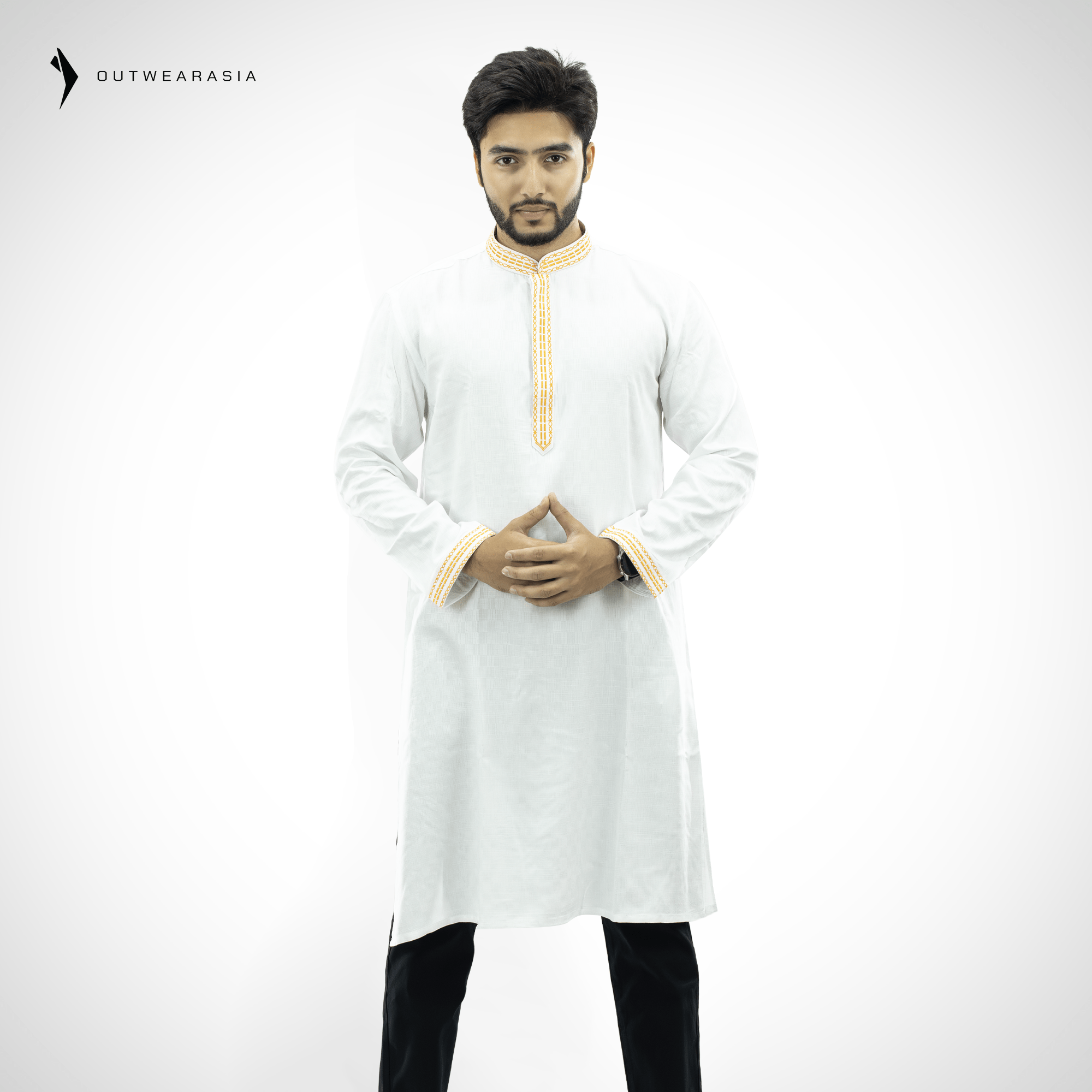 Outwear Exclusive Cotton Embroidery Panjabi- A3