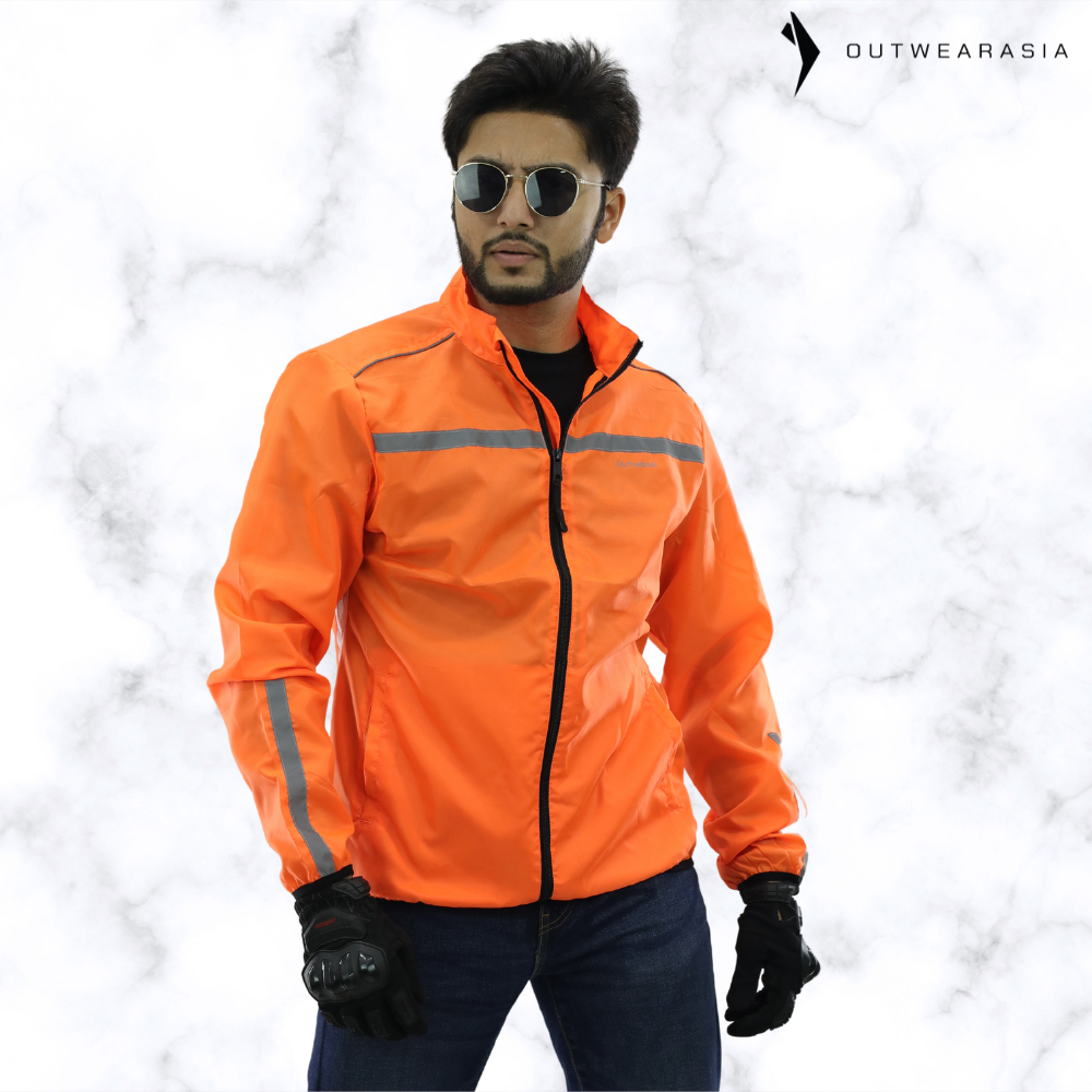 Premium Biker Windbreaker for Men’s - Windy Orange