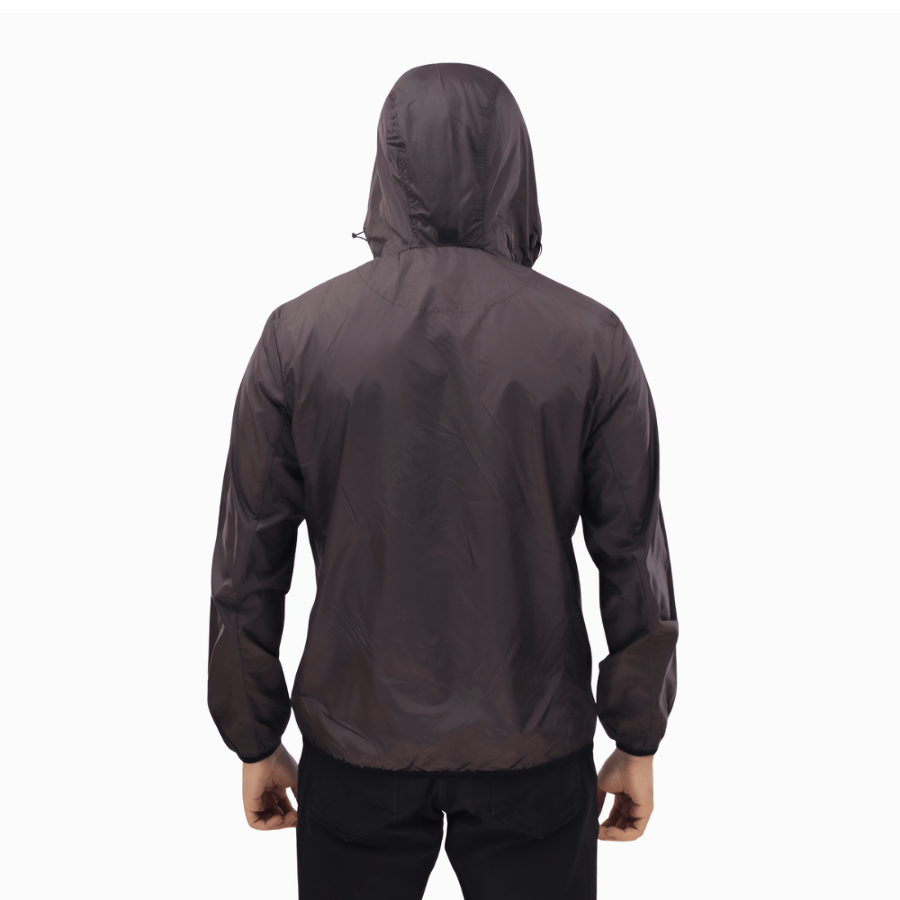 Windbreaker Travel Jacket with Portable Bag Coffe