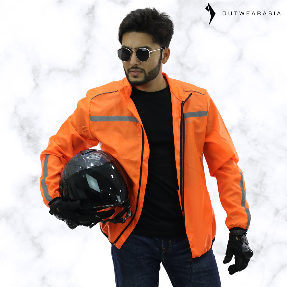 Premium Biker Windbreaker for Men’s - Windy Orange