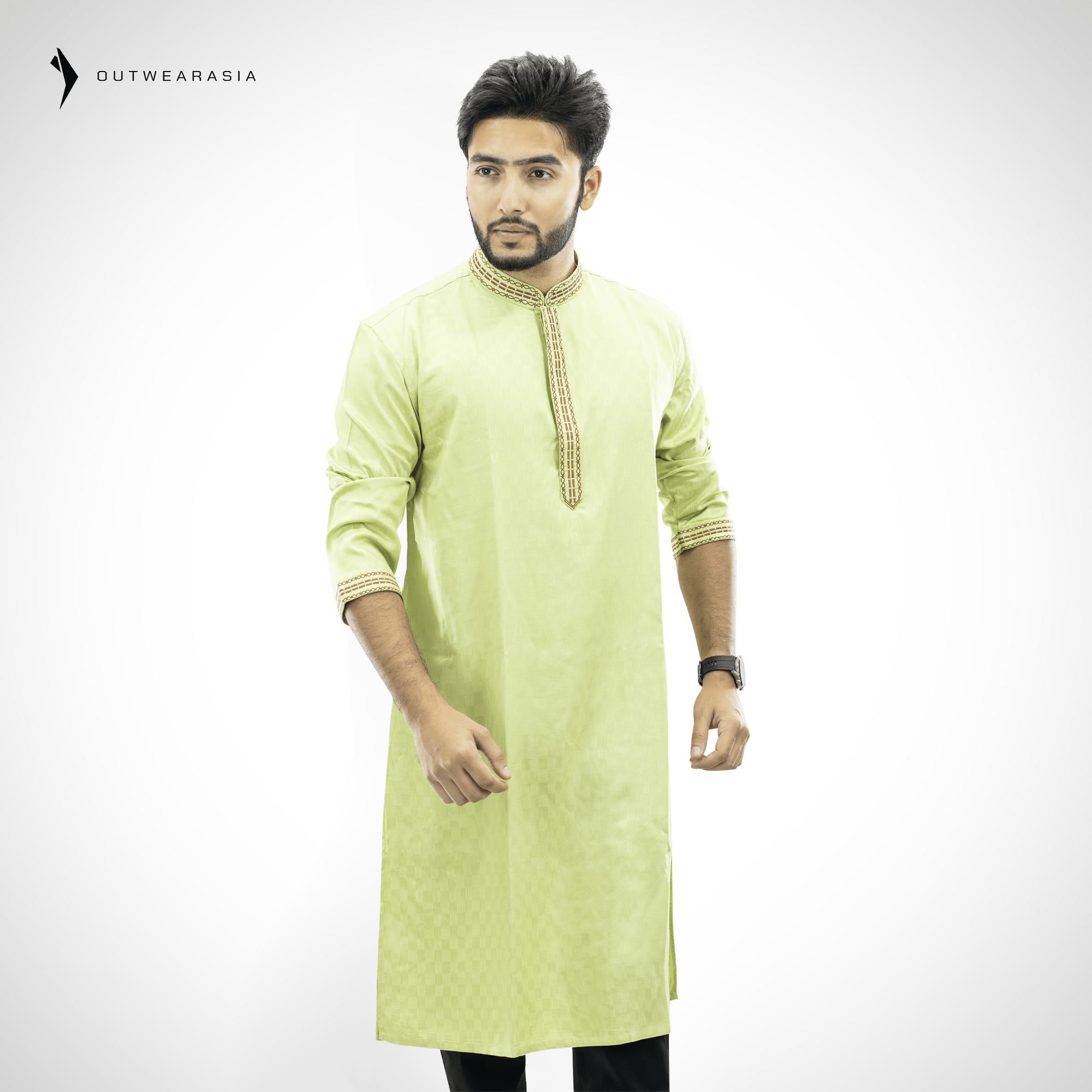 Outwear Exclusive Cotton Embroidery Panjabi - A3