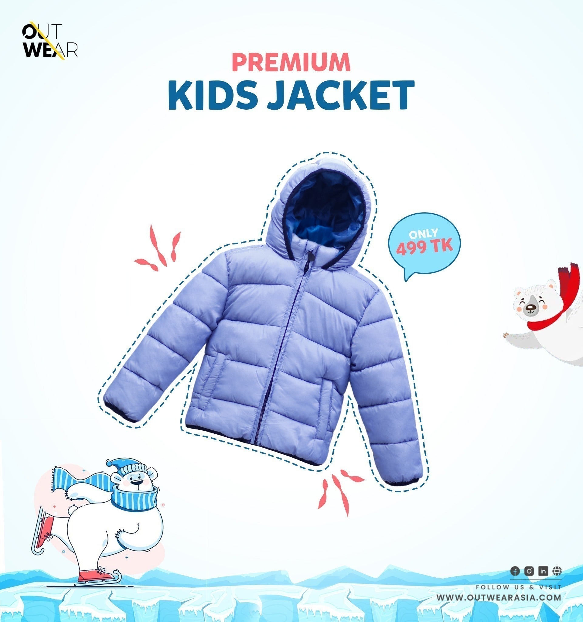 Kid's High Quality Premium Padding Jacket - Toddler Solid