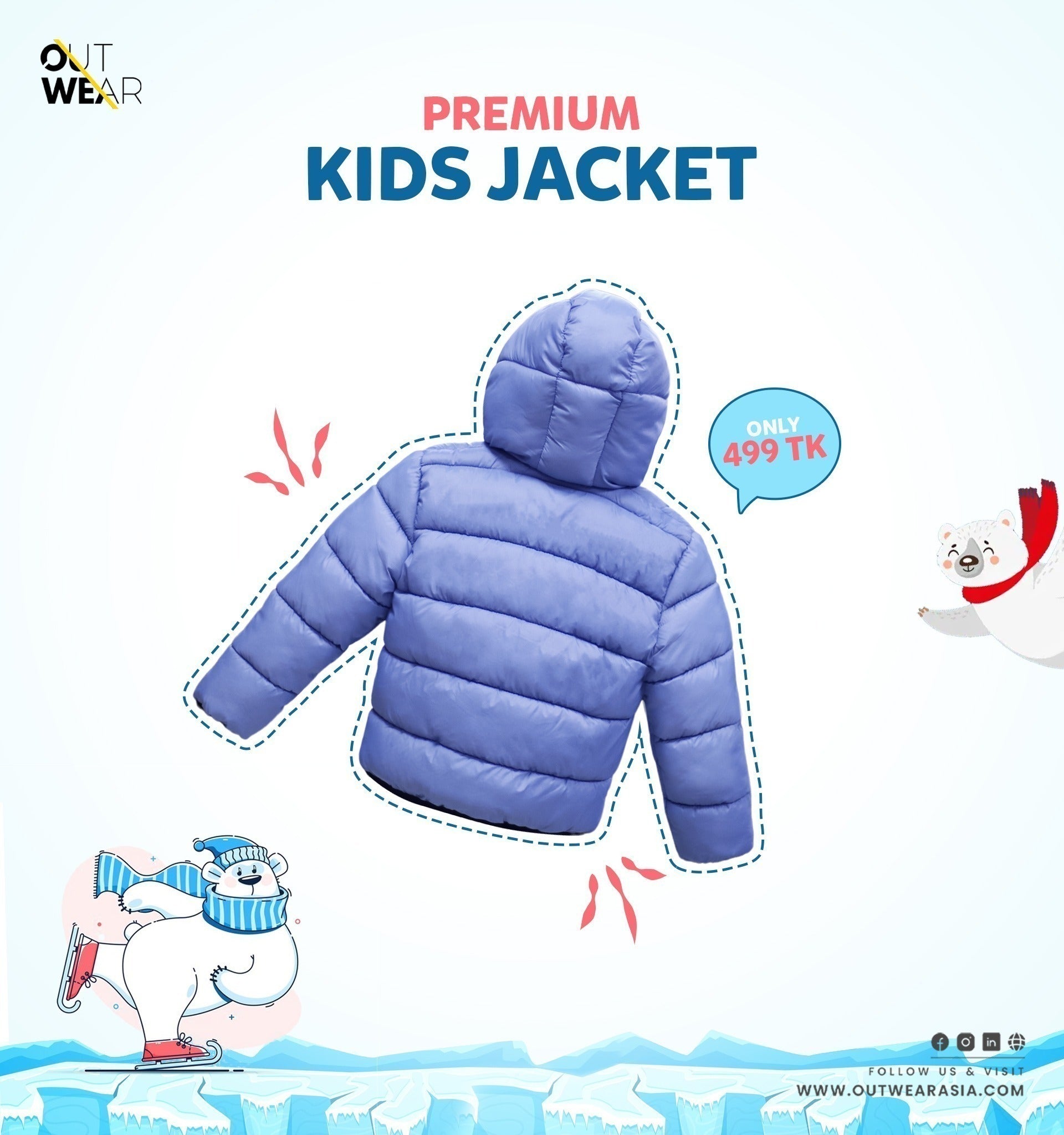 Kid's High Quality Premium Padding Jacket - Toddler Solid