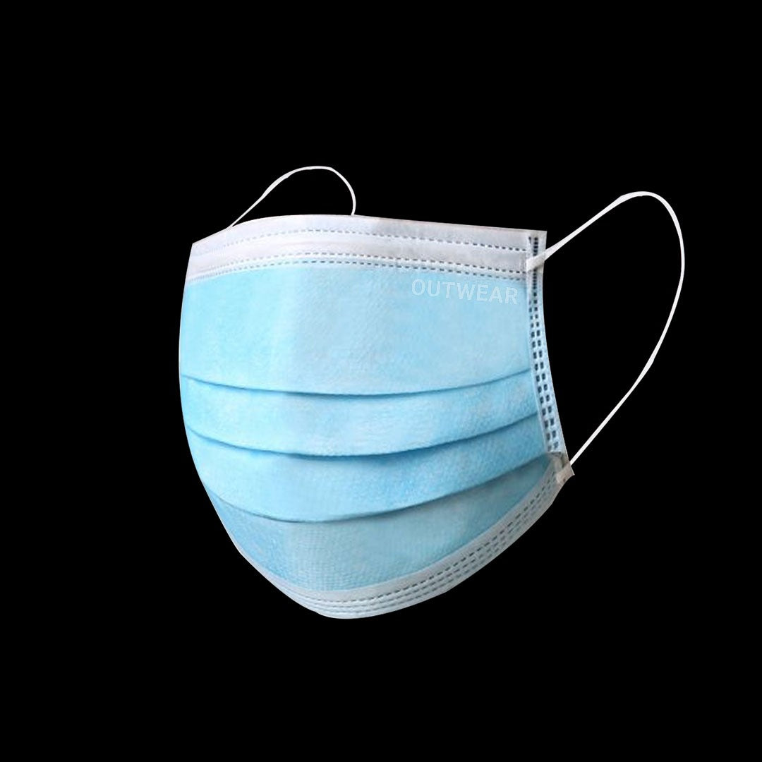 OUTWEAR Premium Disposable 3-Ply Surgical Face Mask – 10 Pcs Pack