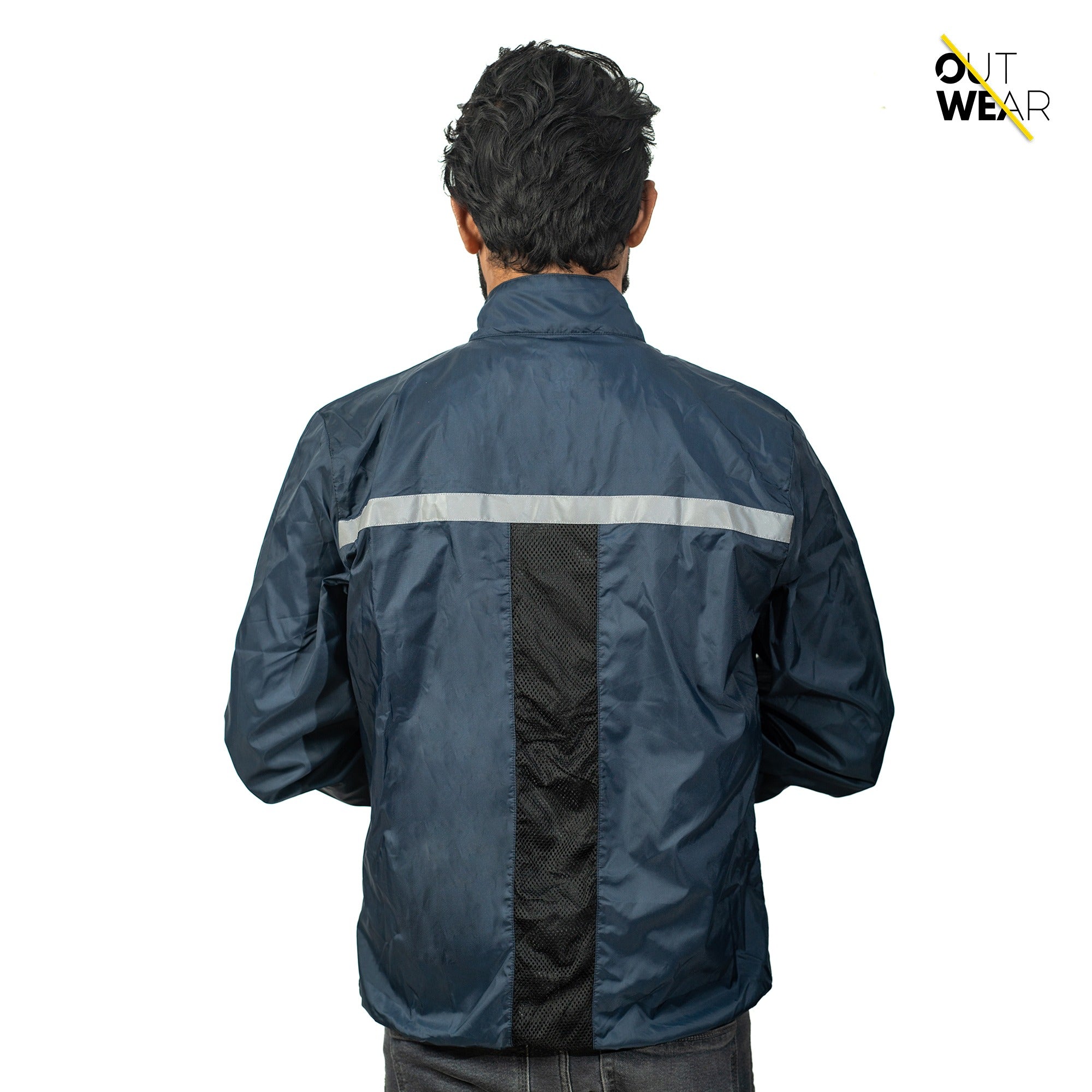 Premium Biker Windbreaker for Men’s-Dark Navy Blue