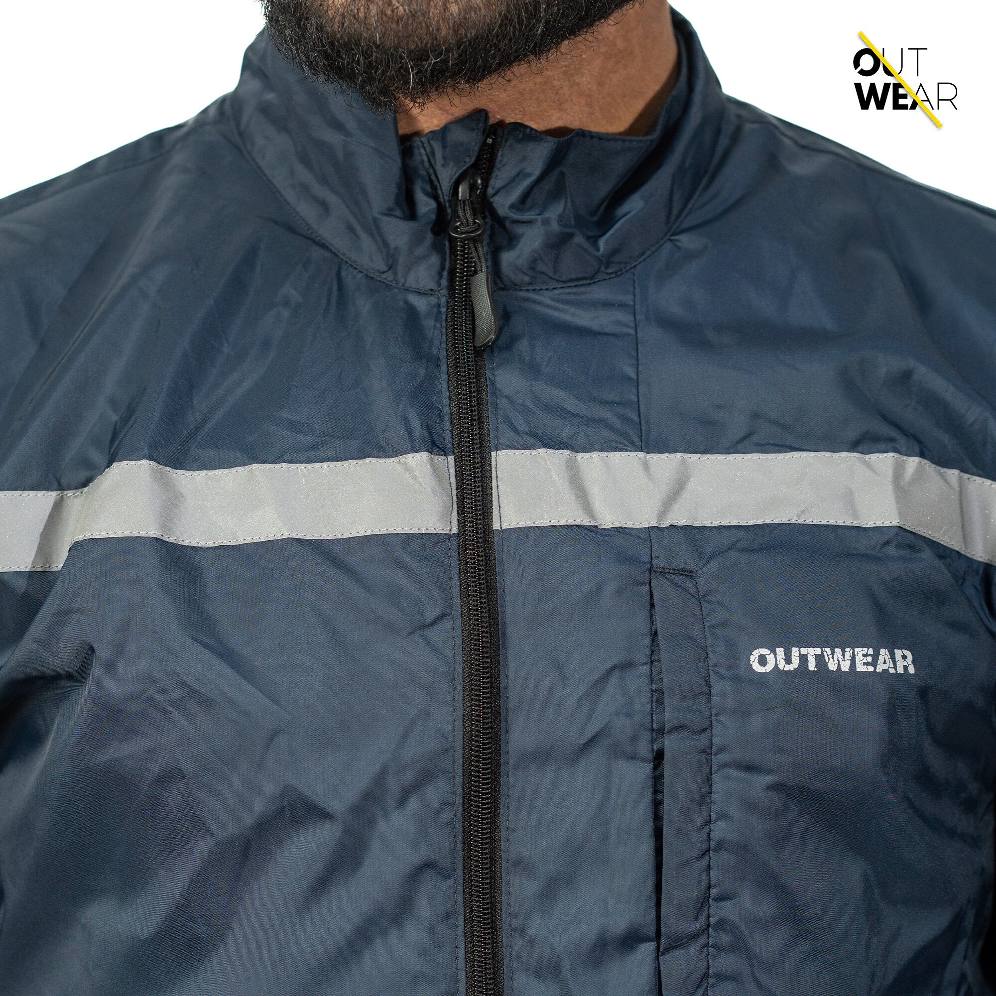 Premium Biker Windbreaker for Men’s-Dark Navy Blue