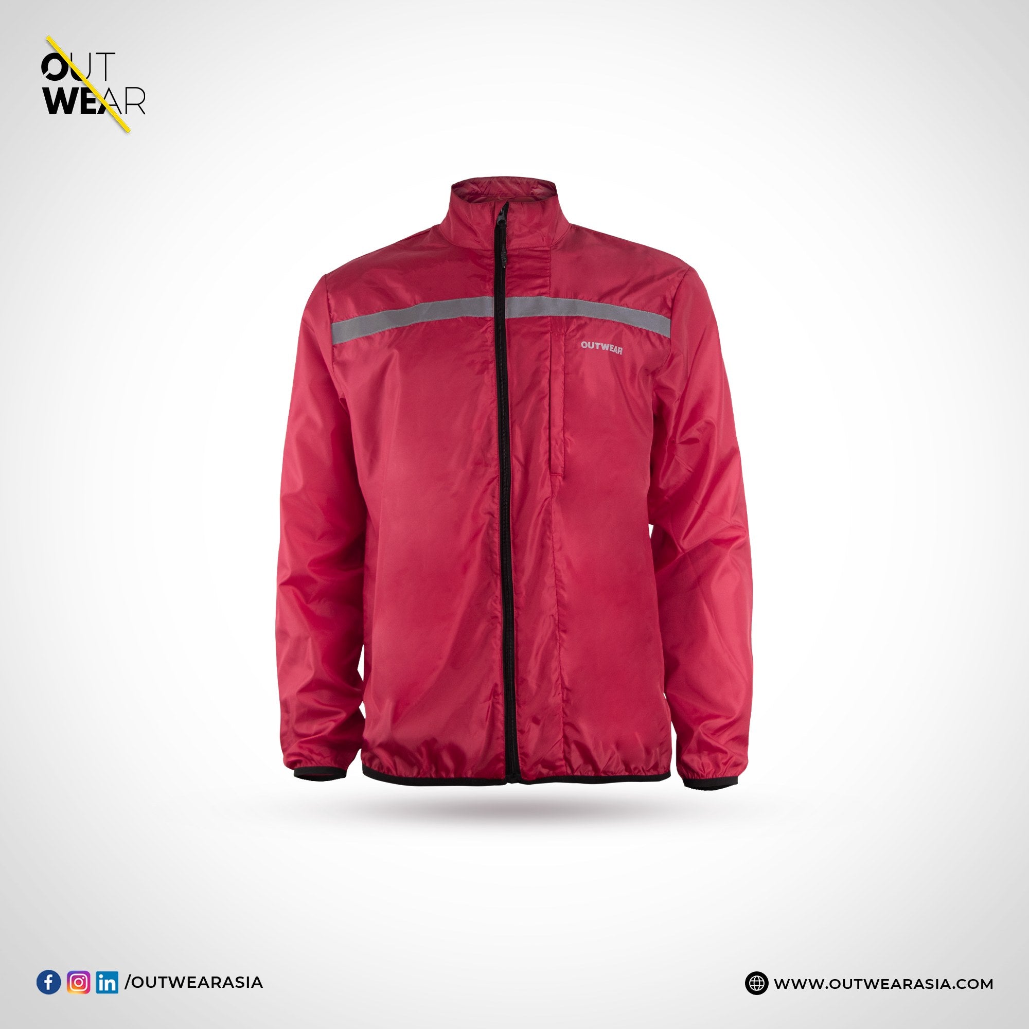Premium Biker Windbreaker for Men’s-Red
