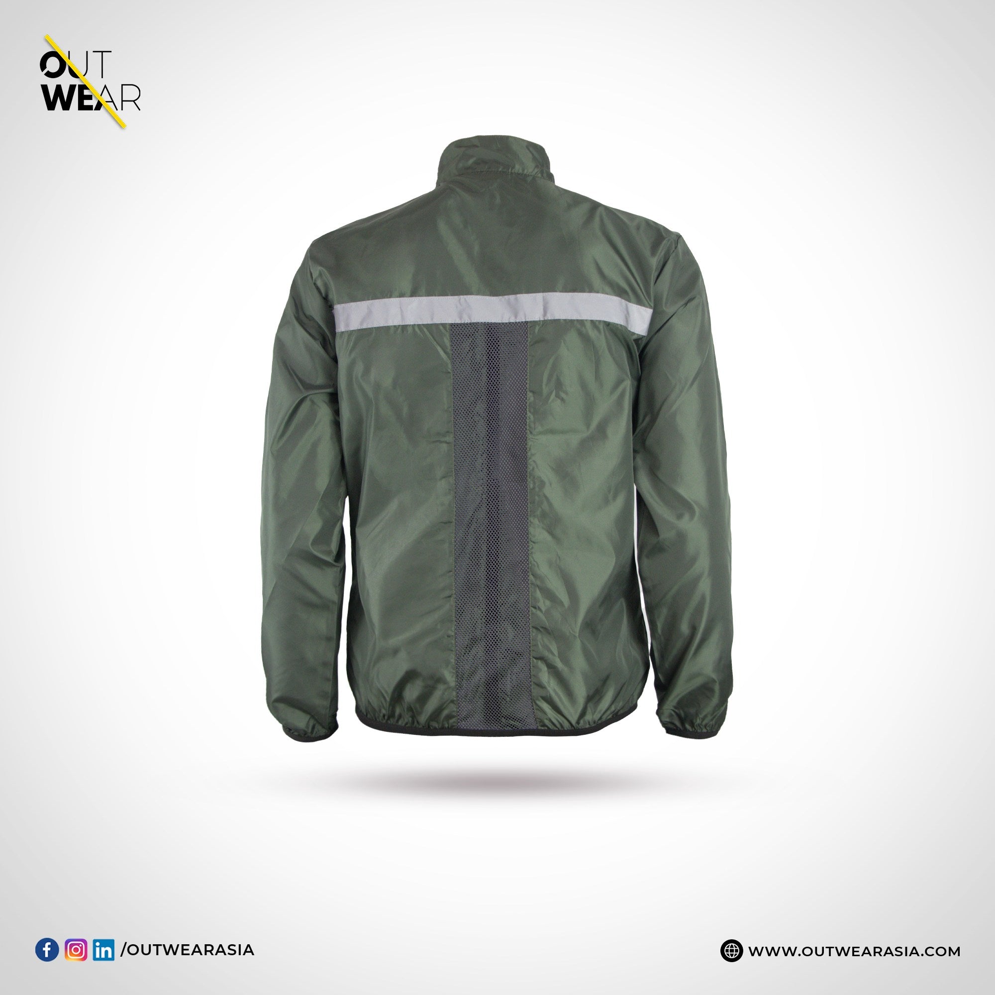 Premium Biker Windbreaker for Men’s-Dark Olive Green