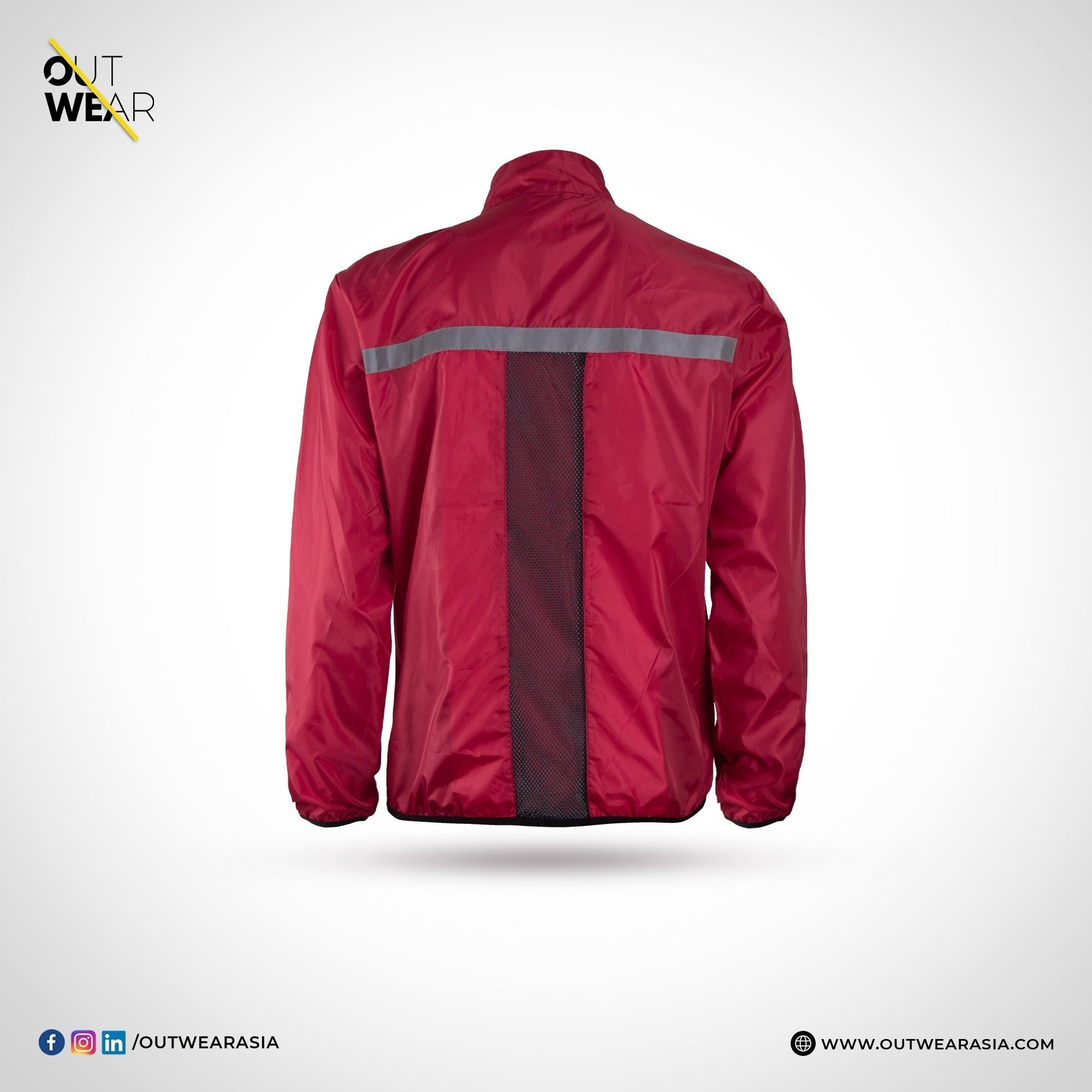 Premium Biker Windbreaker for Men’s-Red
