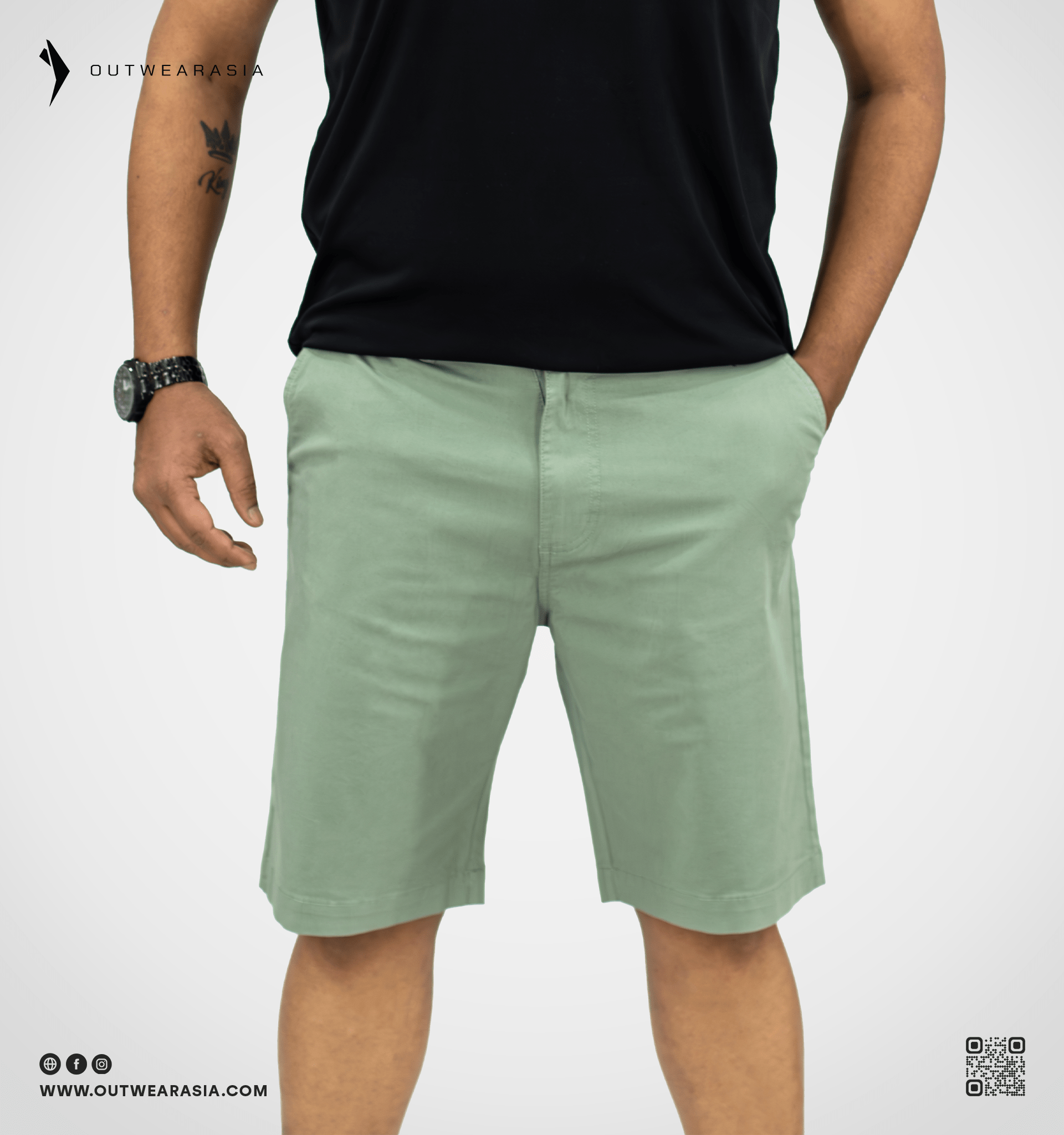 Outwear- Premium Chino Shorts Olive