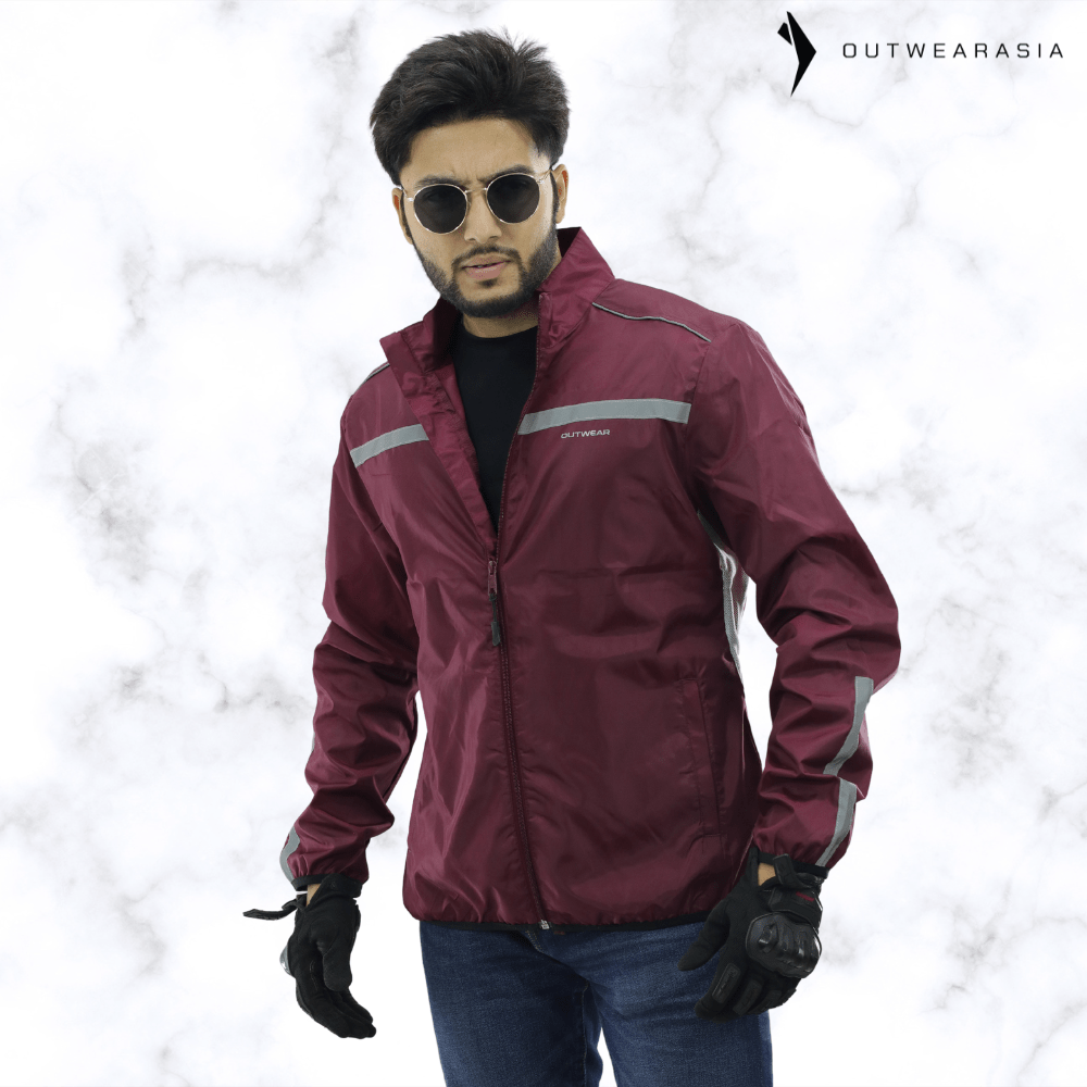 Premium Biker Windbreaker for Men’s - Windy Wine