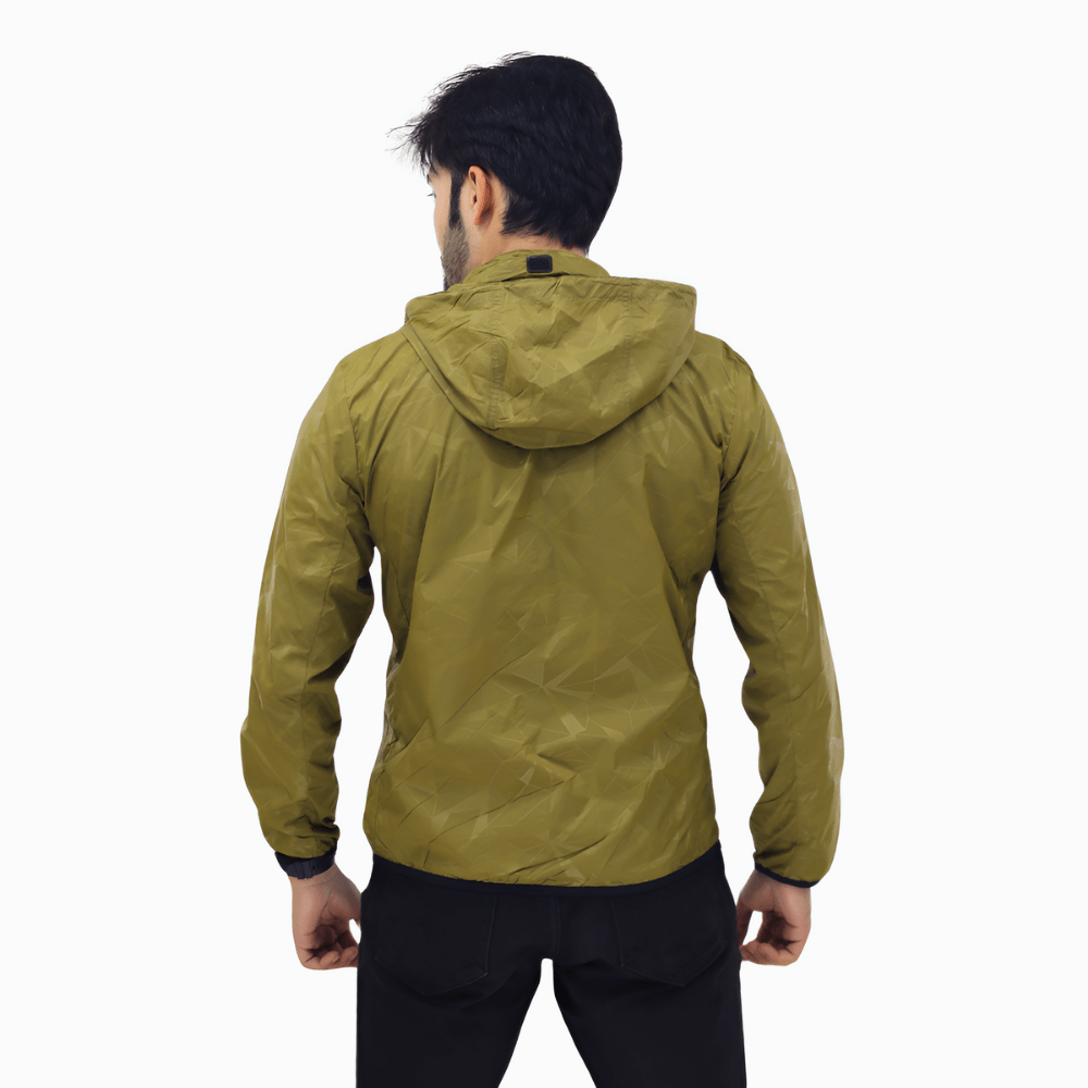 Windbreaker Travel Jacket with Portable Bag Brown