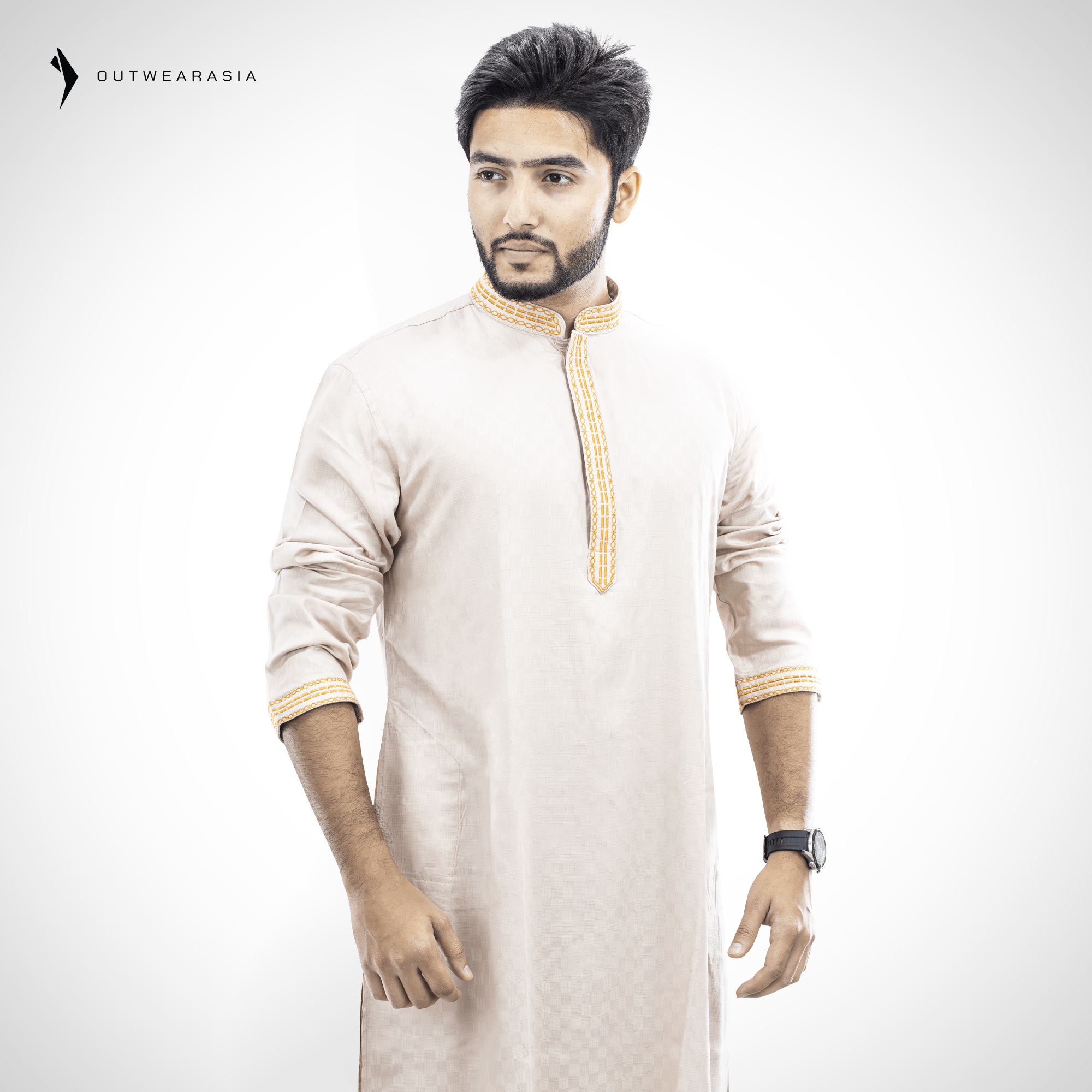 Outwear Exclusive Cotton Embroidery Panjabi - A3