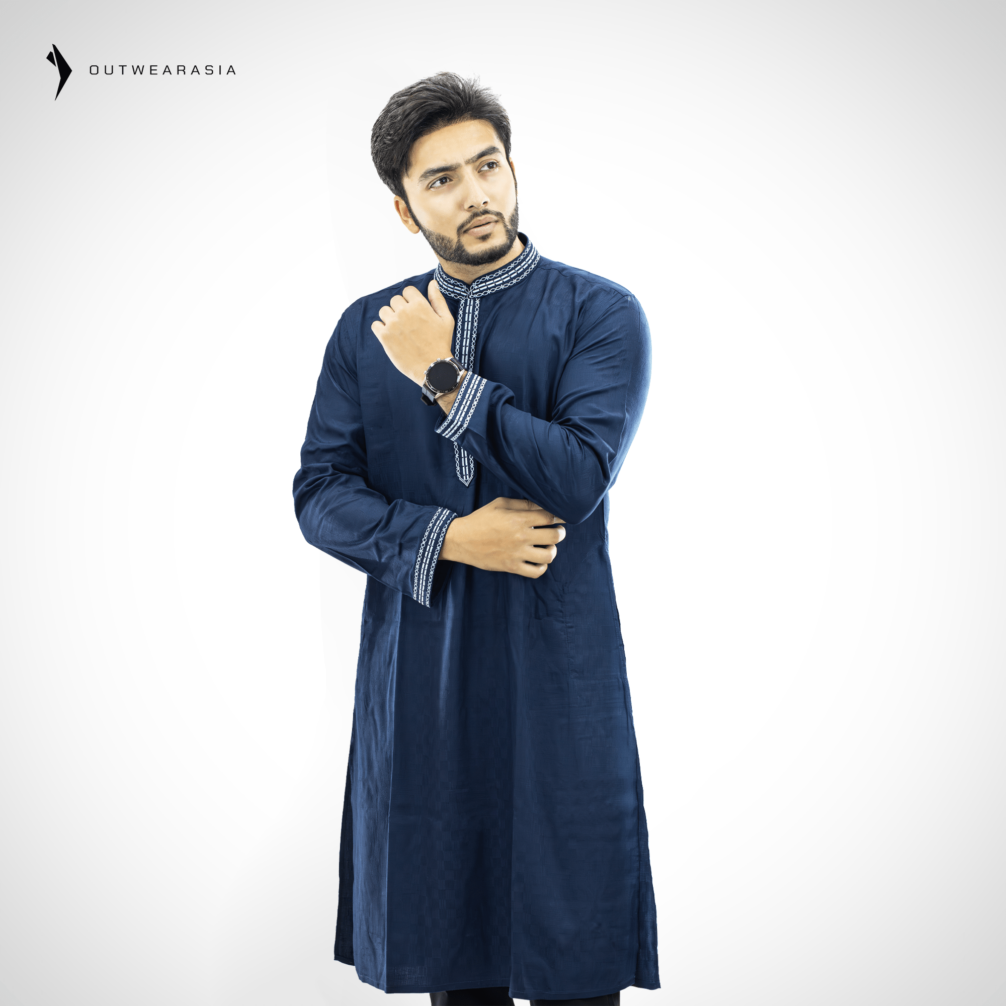 Outwear Exclusive Cotton Embroidery Panjabi - A3