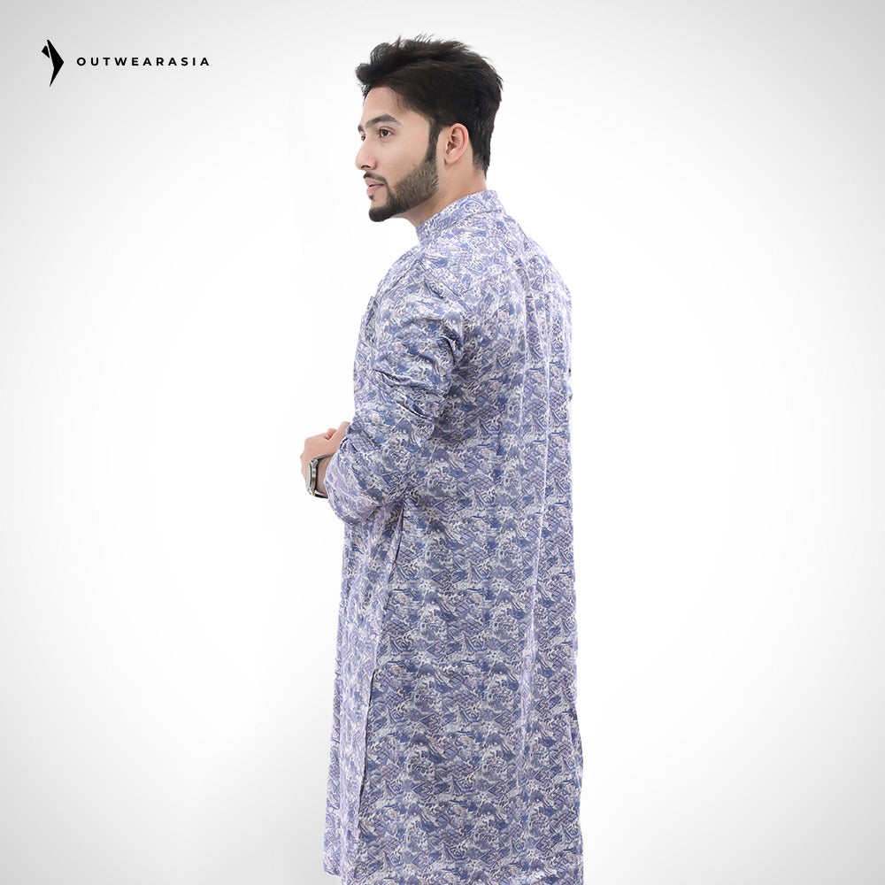 Men's Printed Premium Cotton Panjabi | Outwear - STPA