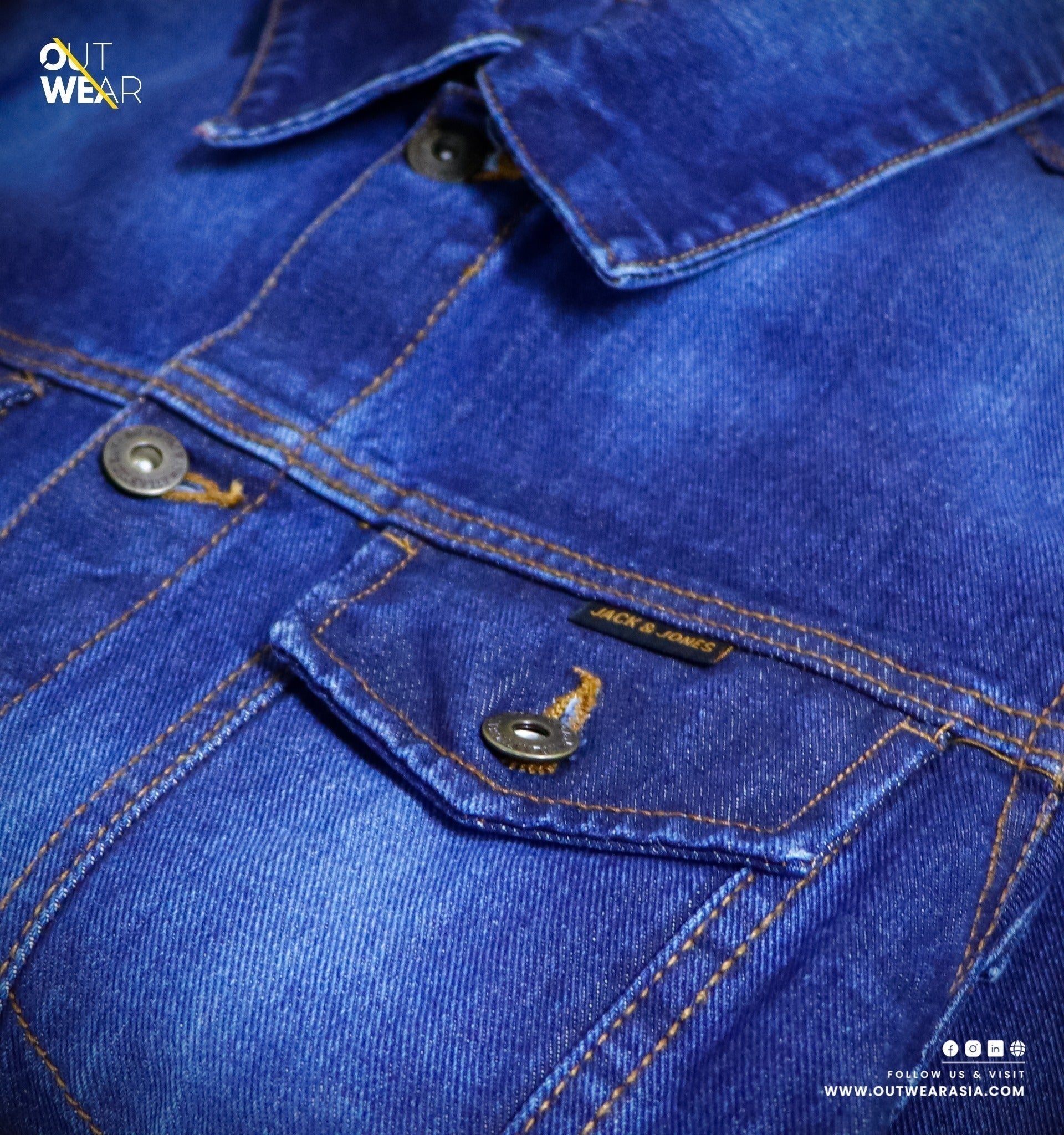 Men’s Luxurious Denim jacket – Dark indigo