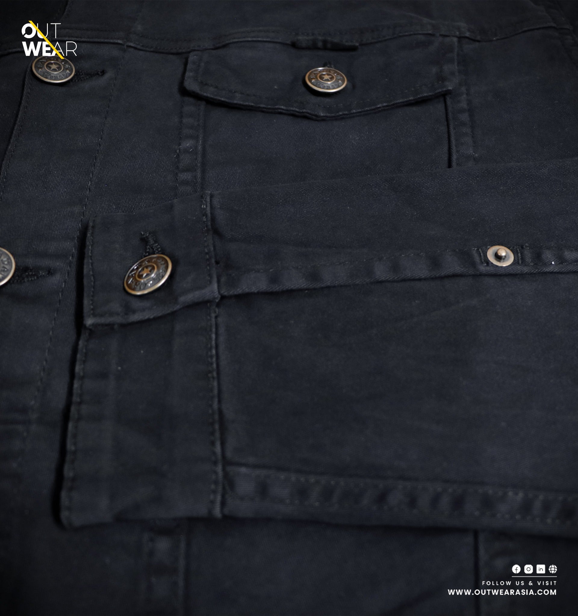 Men’s Luxurious Denim jacket – Black