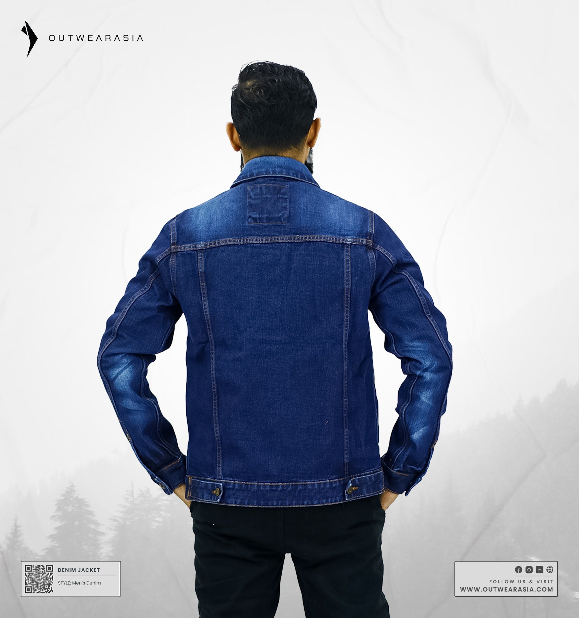 Men’s Luxurious Denim jacket – Dark indigo