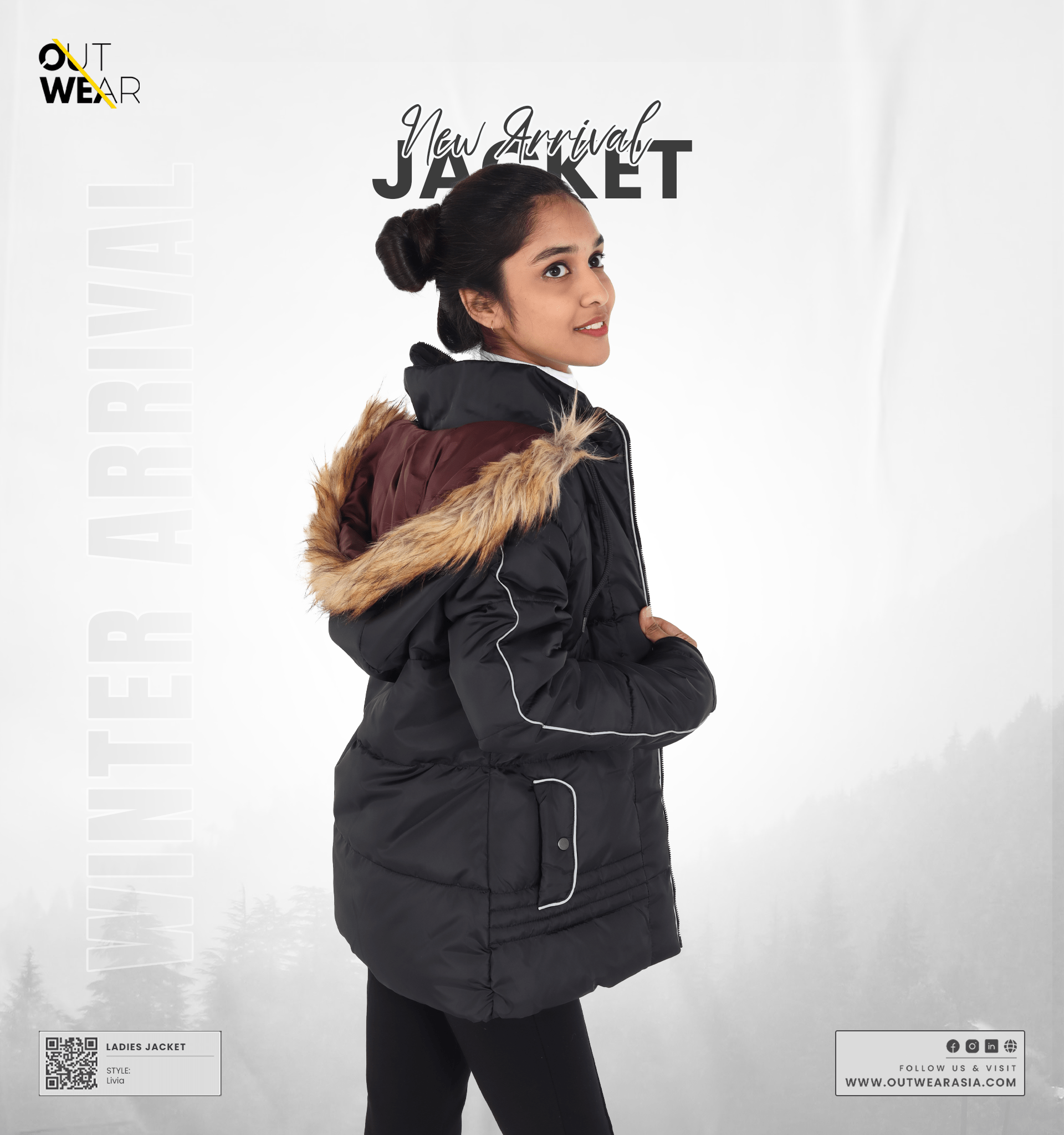 High Quality Premium Winter Jacket-LIVIA BLACK
