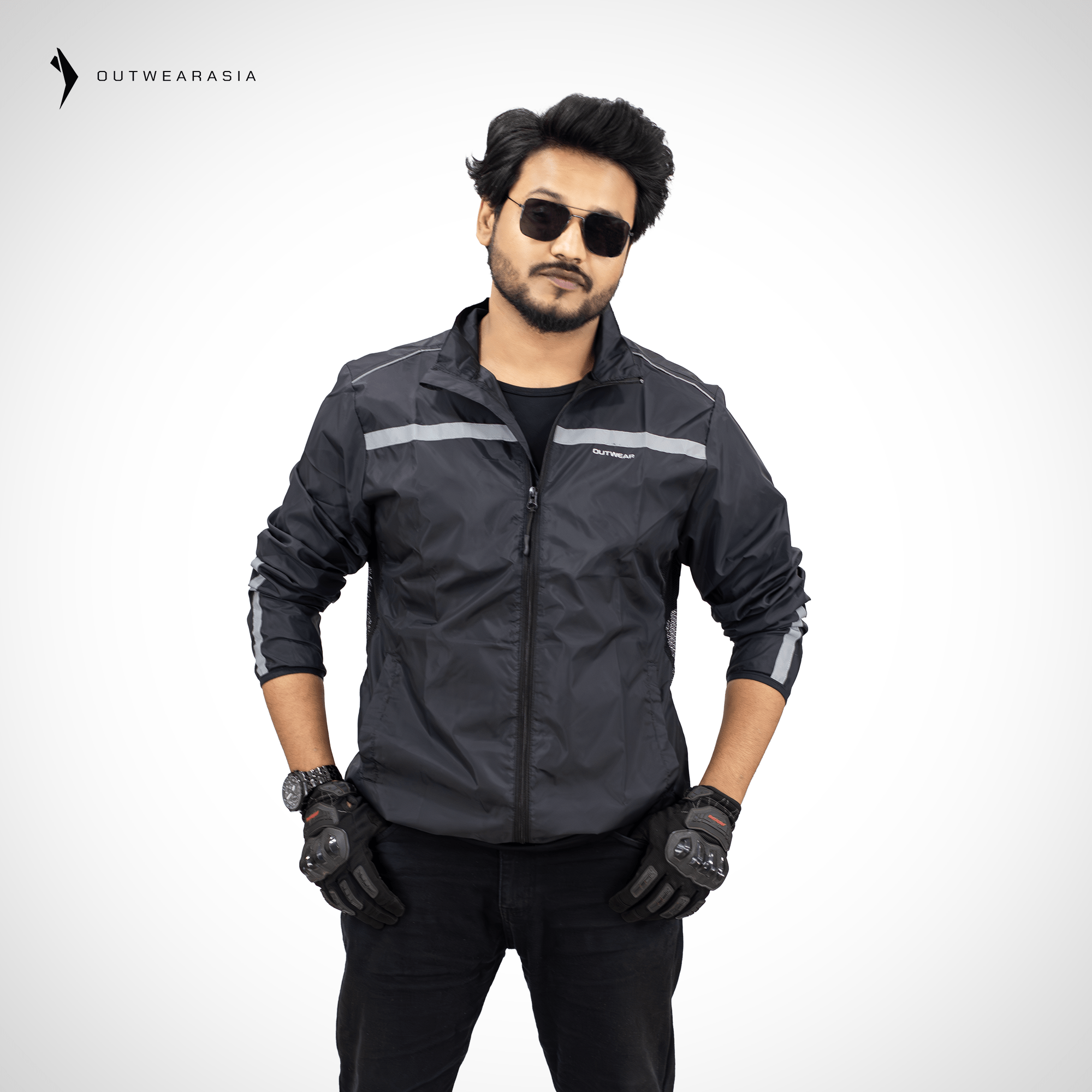 Premium Biker Windbreaker for Men’s - Windy Black