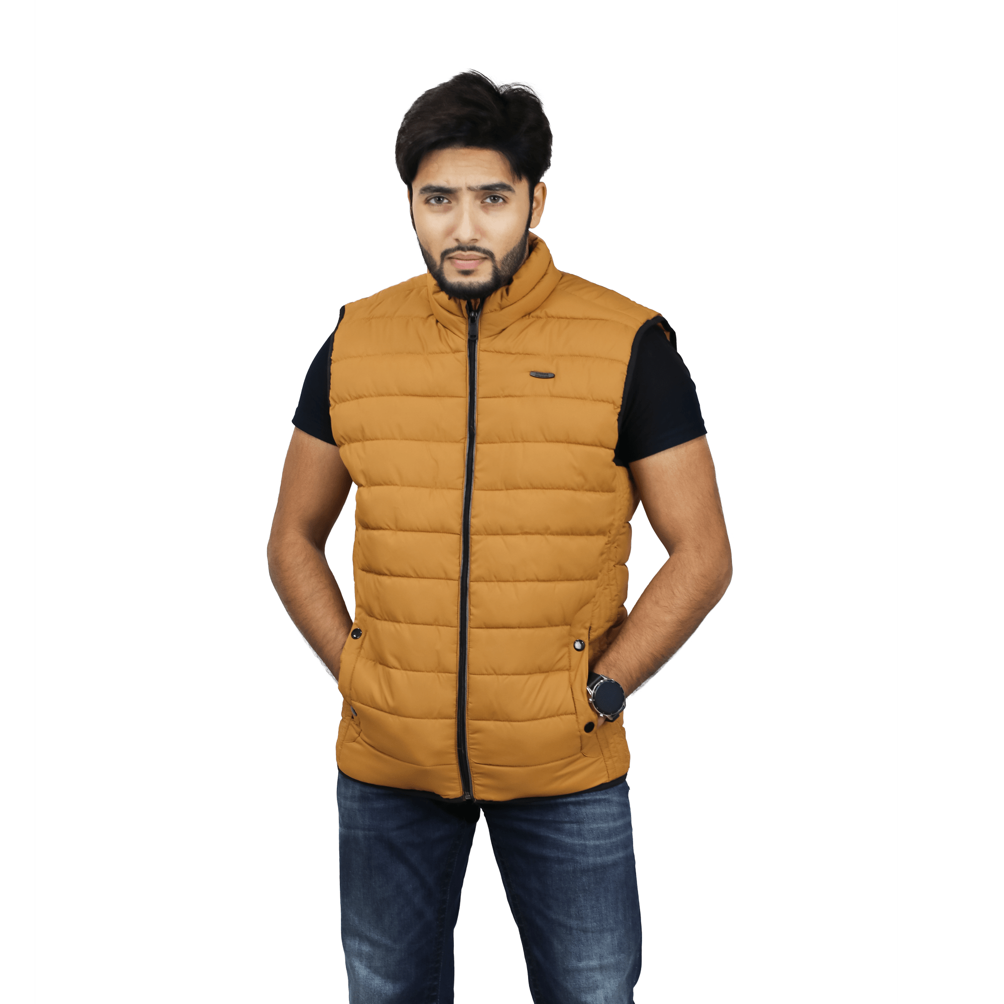 Men’s High-Quality Premium Vest jacket- jack vest-Musatard Yellow