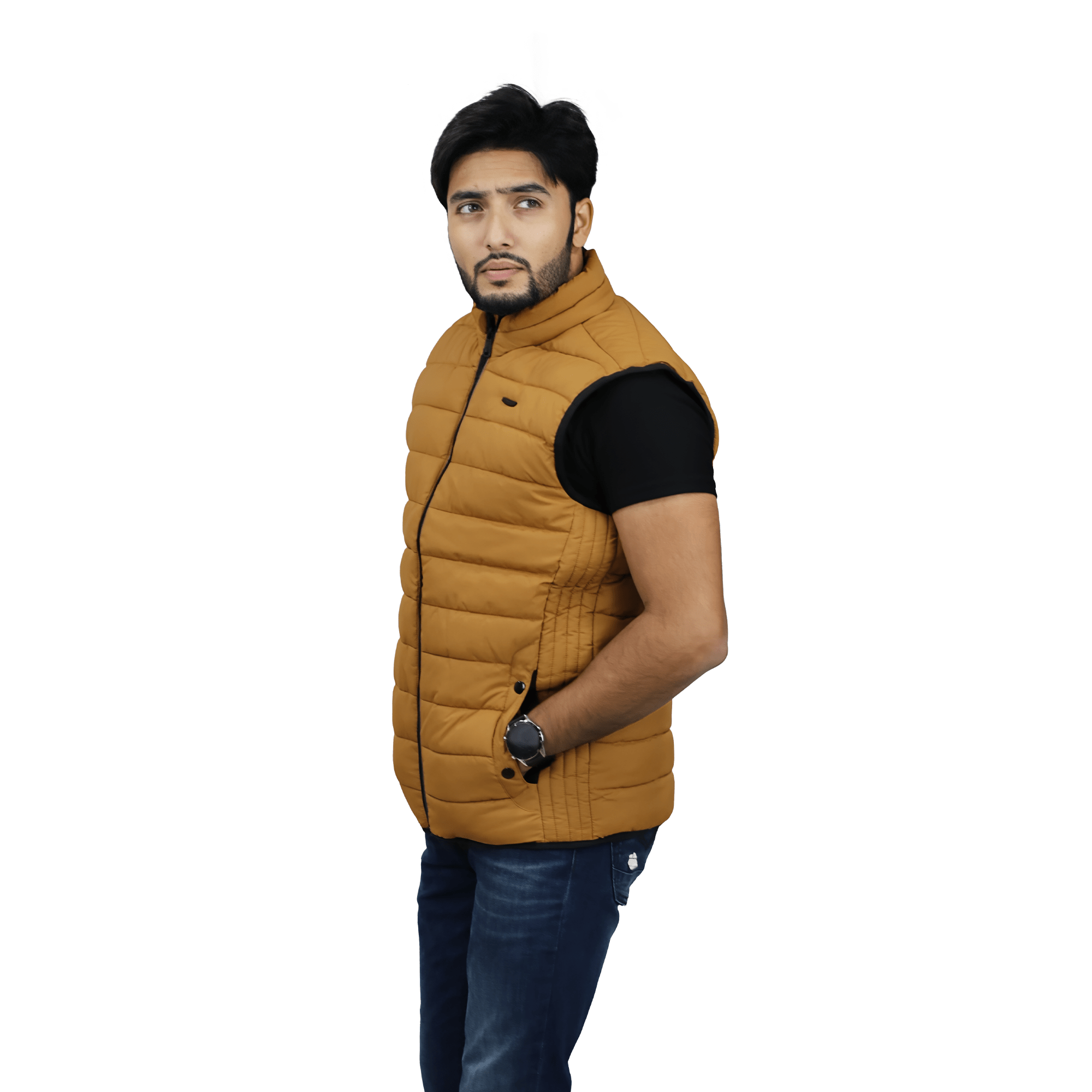 Men’s High-Quality Premium Vest jacket- jack vest-Musatard Yellow