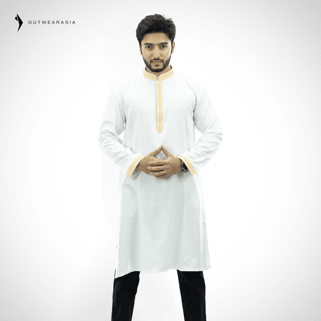 Outwear Exclusive Cotton Embroidery Panjabi- A3