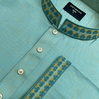 Outwear Men's Exclusive Embroidered Cotton Panjabi- D30