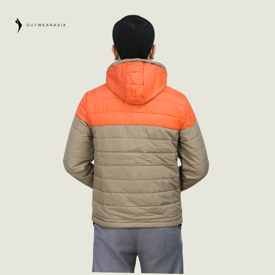 Men’s High Quality Premium Padded Jacket SDV- Grey Orange
