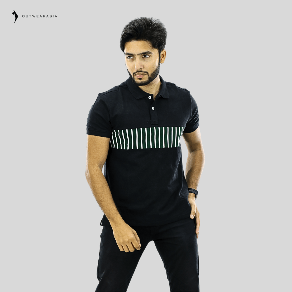 Outwear Premium PK Cotton Polo - A1- Jet Black