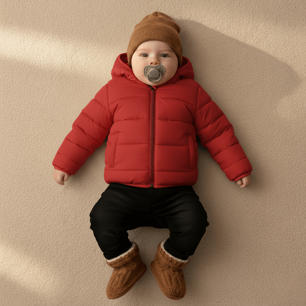 Kid's High Quality Premium Padding Jacket - Toddler Solid Red