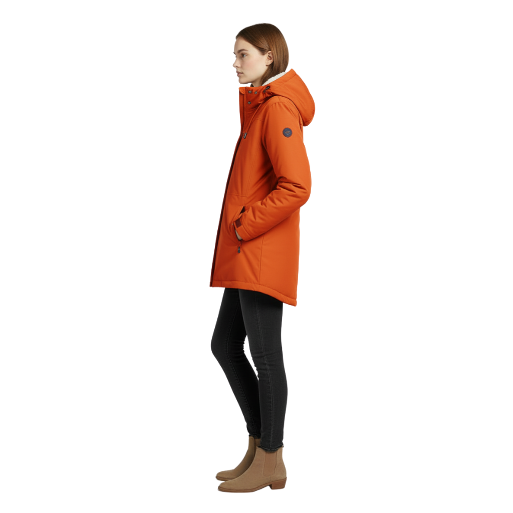 Premium Mexi Coat Puffer Jacker for ladies Bench Orange