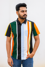 Men's Multicolor Casual Shirt – Short Sleeve