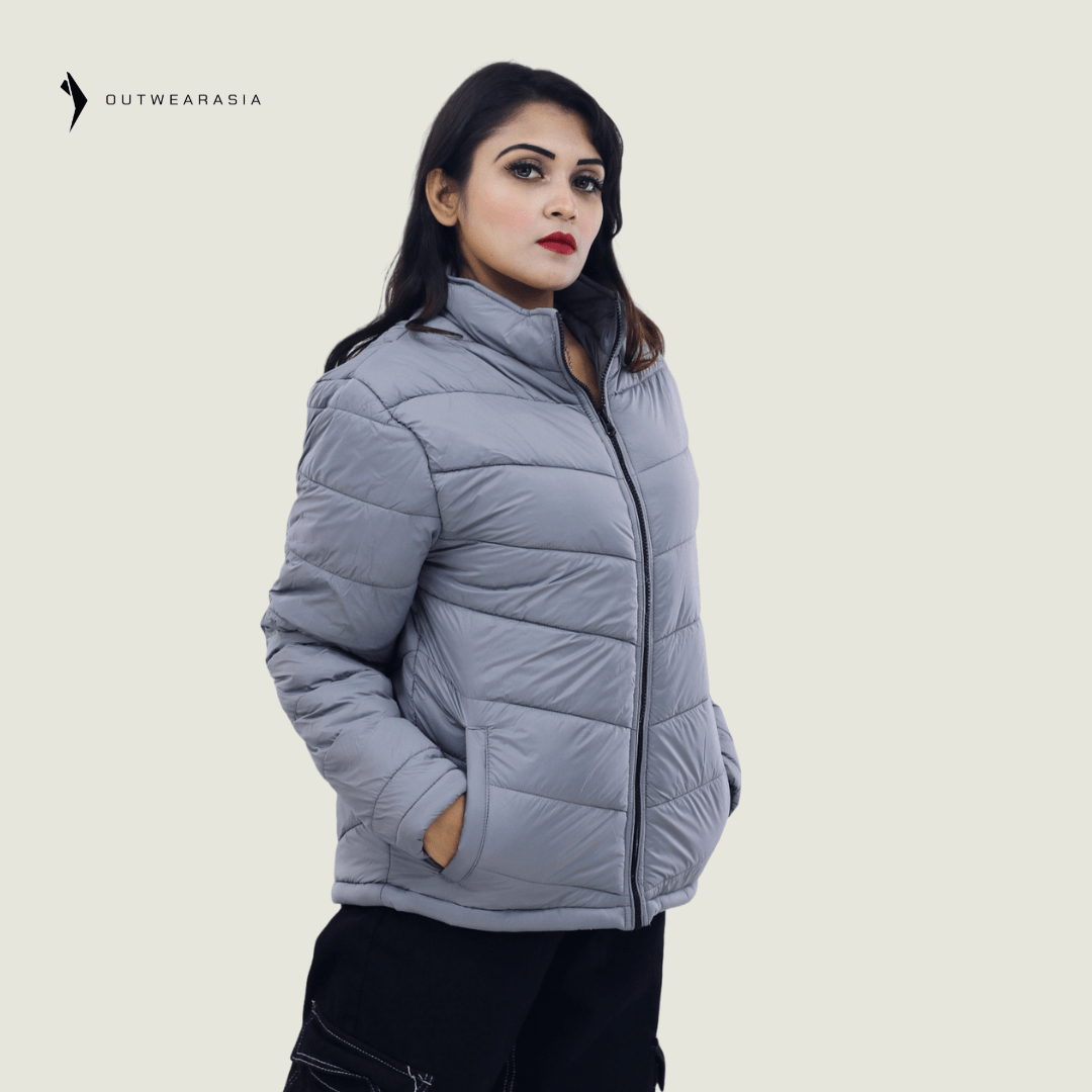 Ladies Premium Padded Jacket PMPL - Grey