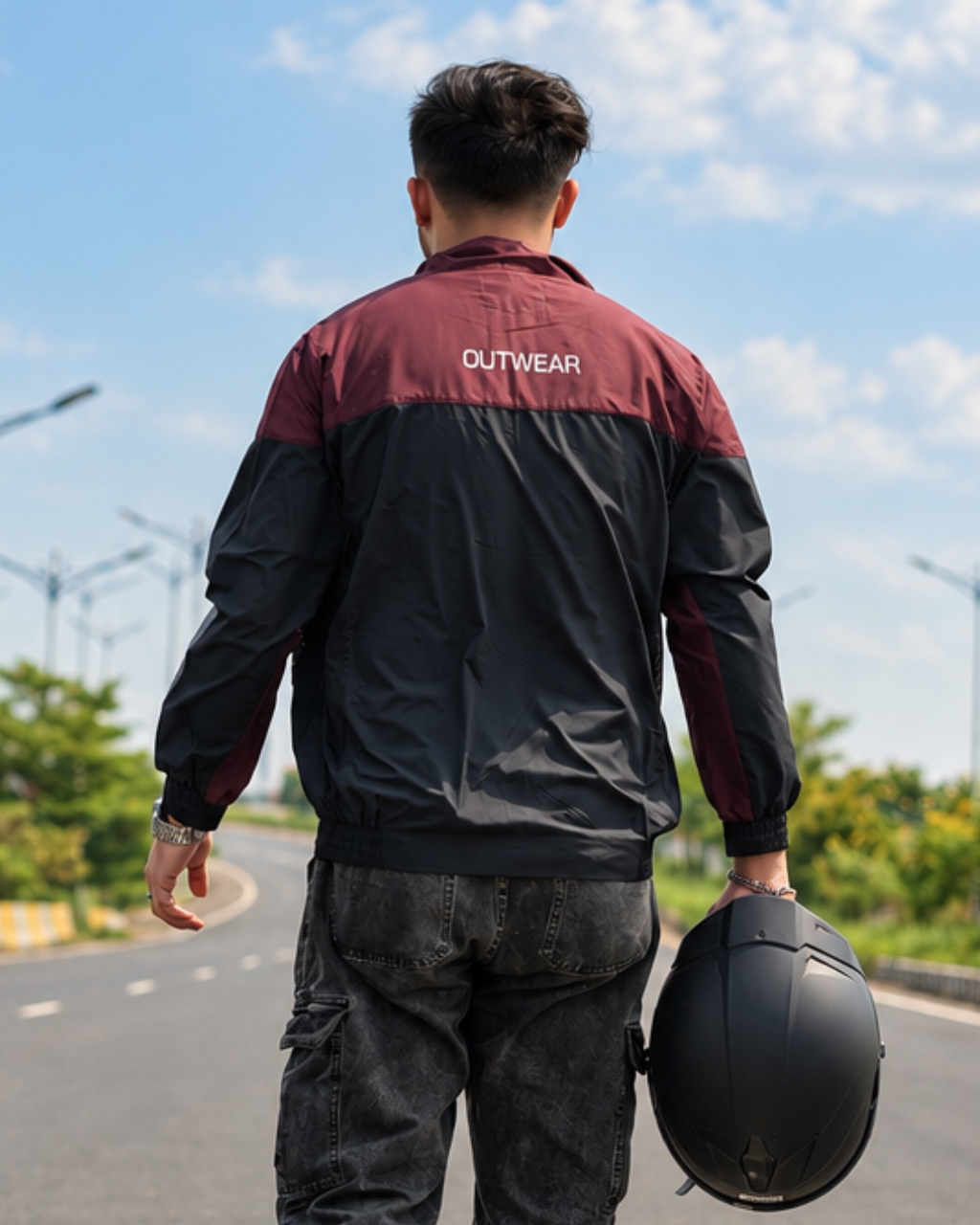 Biker Windbreaker Typhoon -Maroon