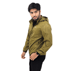 Windbreaker Travel Jacket with Portable Bag Brown