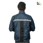 Premium Biker Windbreaker for Men’s-Dark Navy Blue