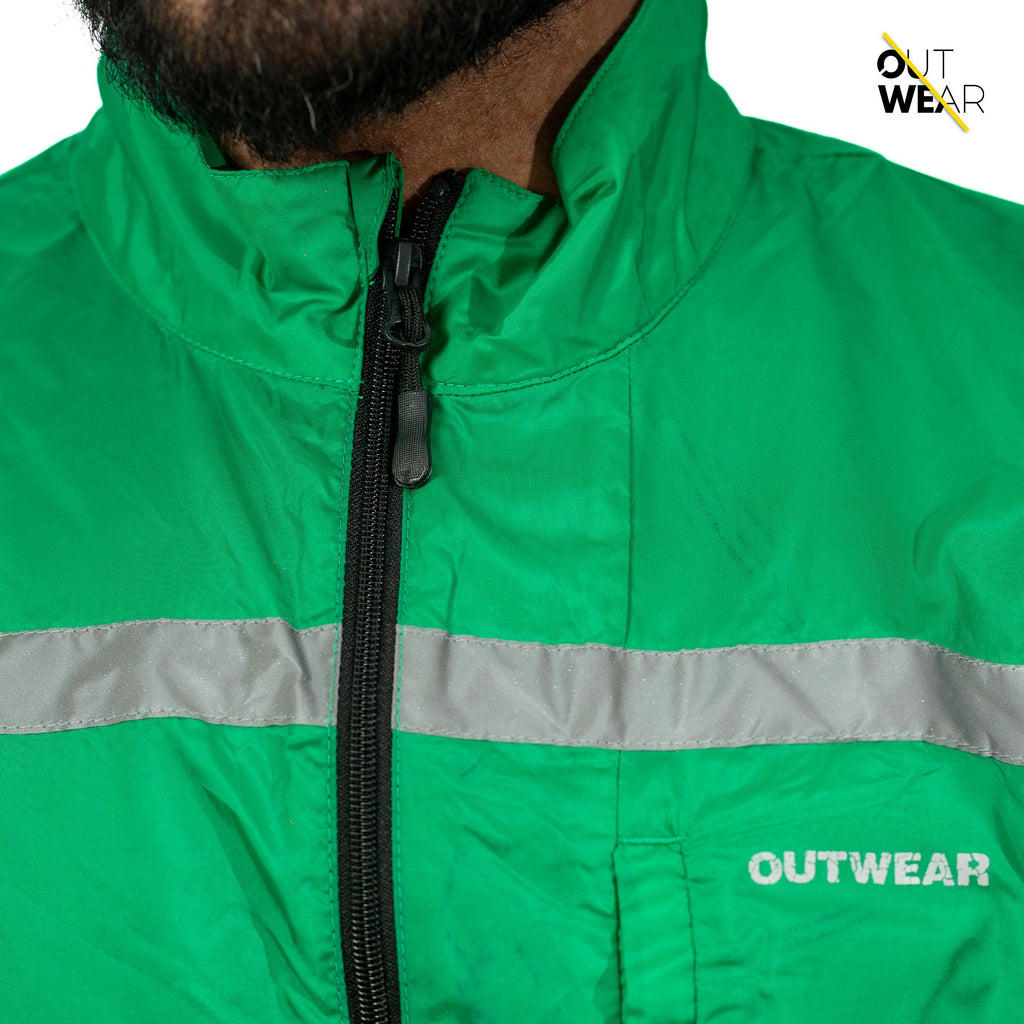 Premium Biker Windbreaker for Men’s - Green