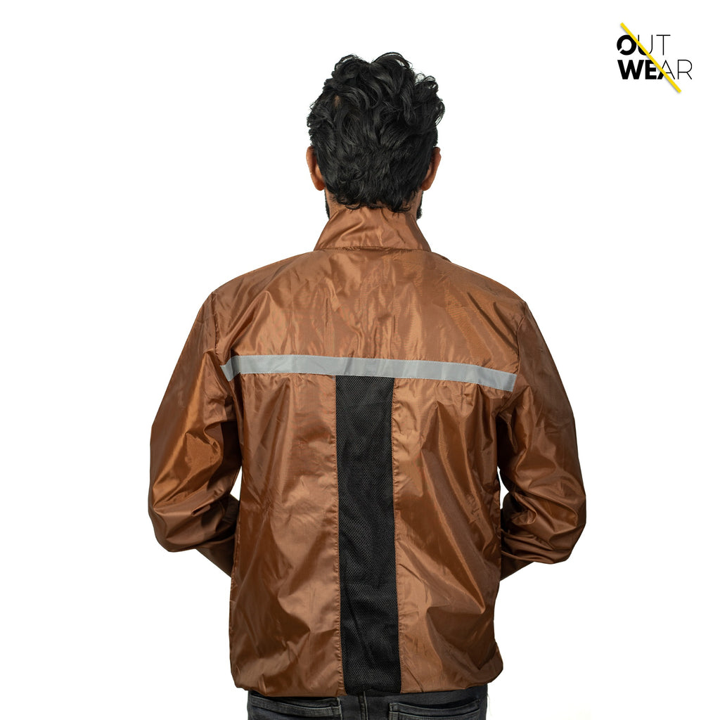 Premium Biker Windbreaker for Men’s-Brown