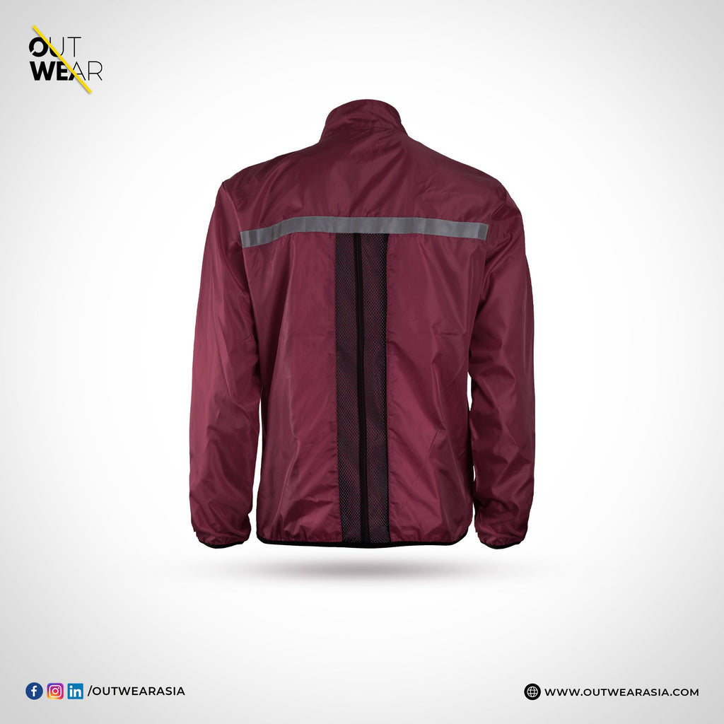 PremiuPremium Biker Windbreaker for Men’s-Maroon