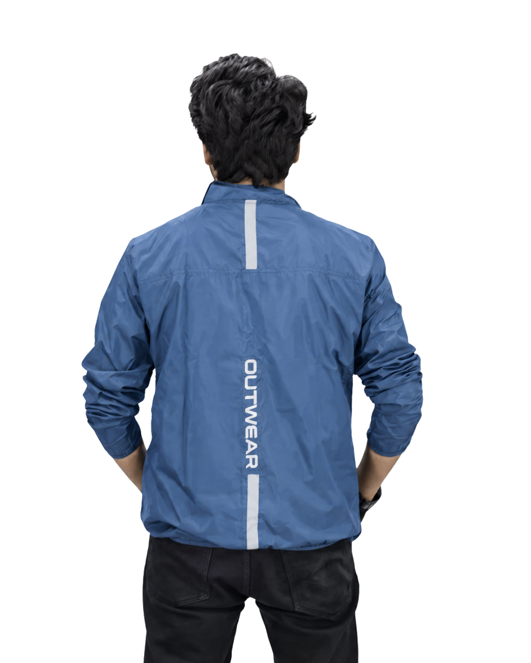 Premium Biker Windbreaker for Men’s - Steel Blue