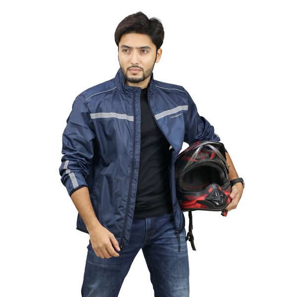 Premium Biker Windbreaker for Men’s - Windy Navy
