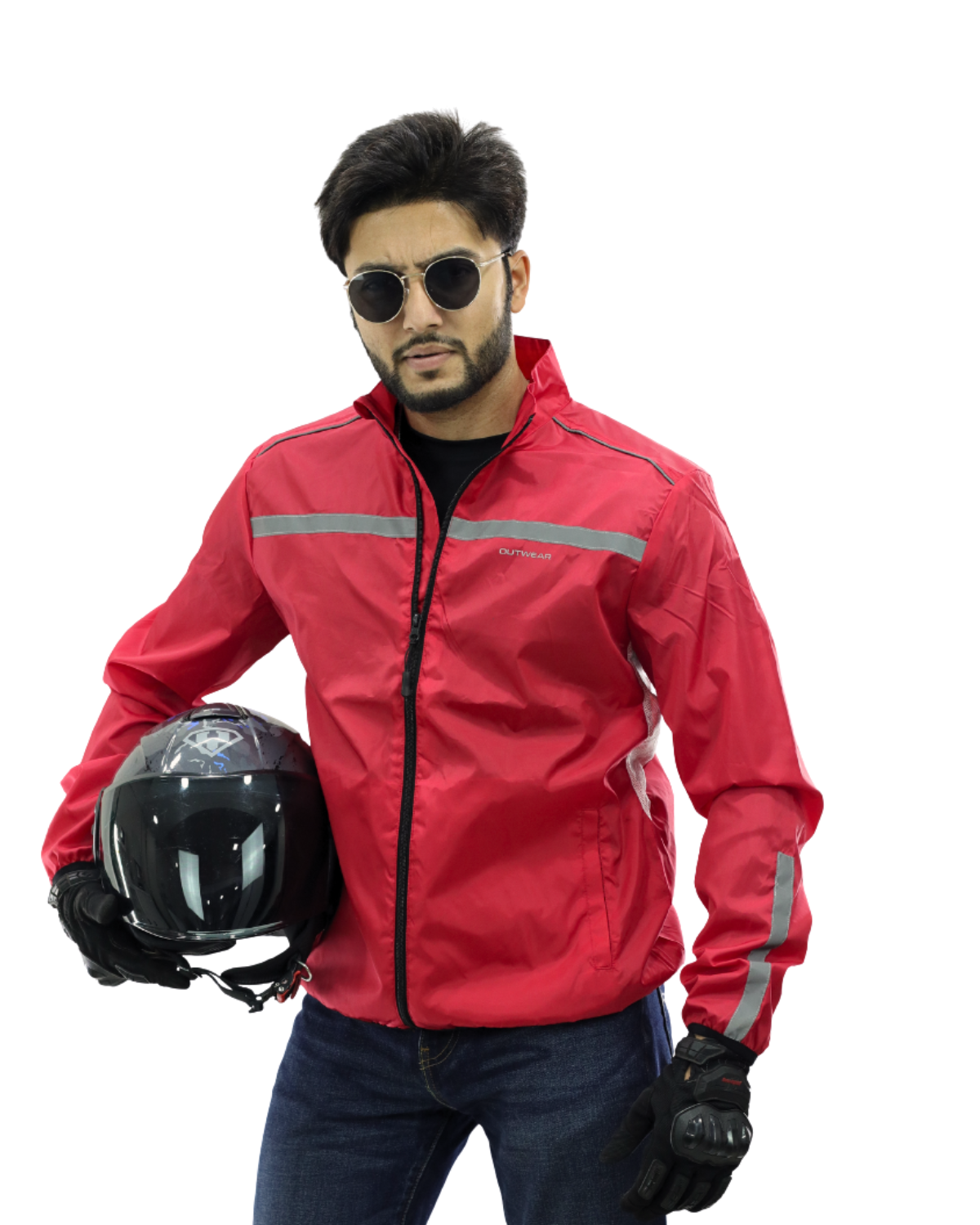Premium Biker Windbreaker for Men’s - Windy Red