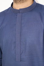 Men’s Blue Clssic Embroidered Punjabi Taqwdeer-3