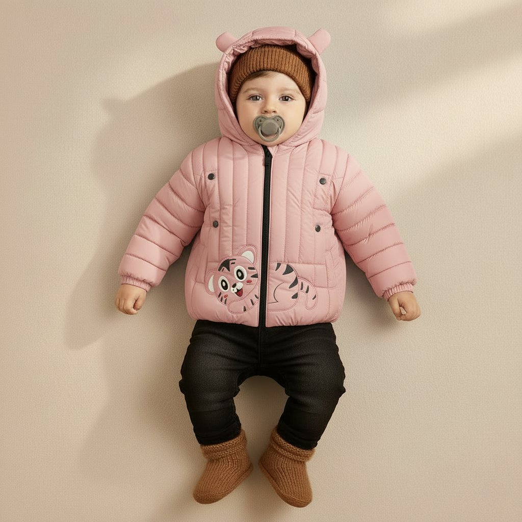 Kid's High Quality Premium Padding Jacket - Toddler Cat face 1