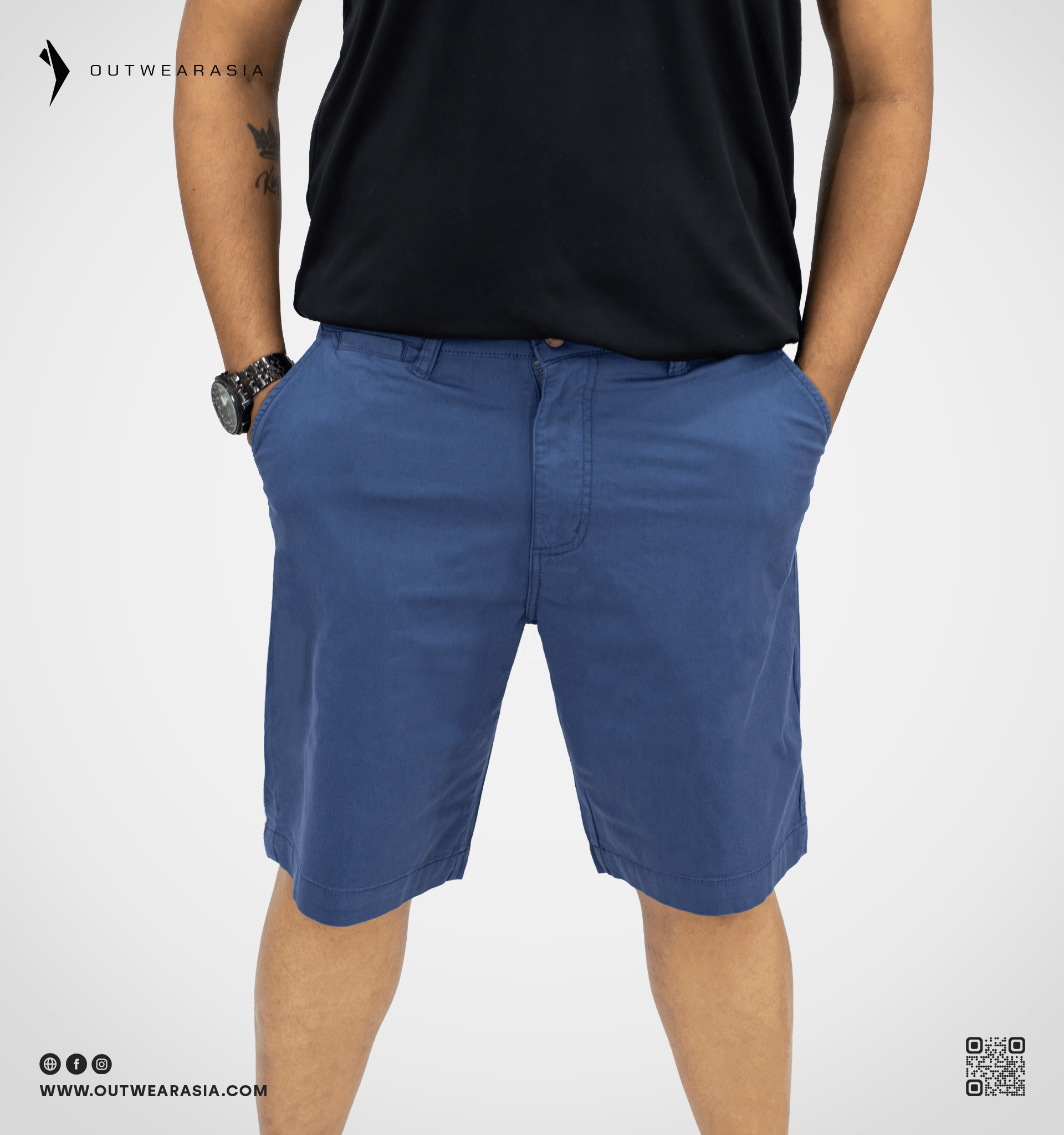 Outwear- Premium Chino Shorts blue