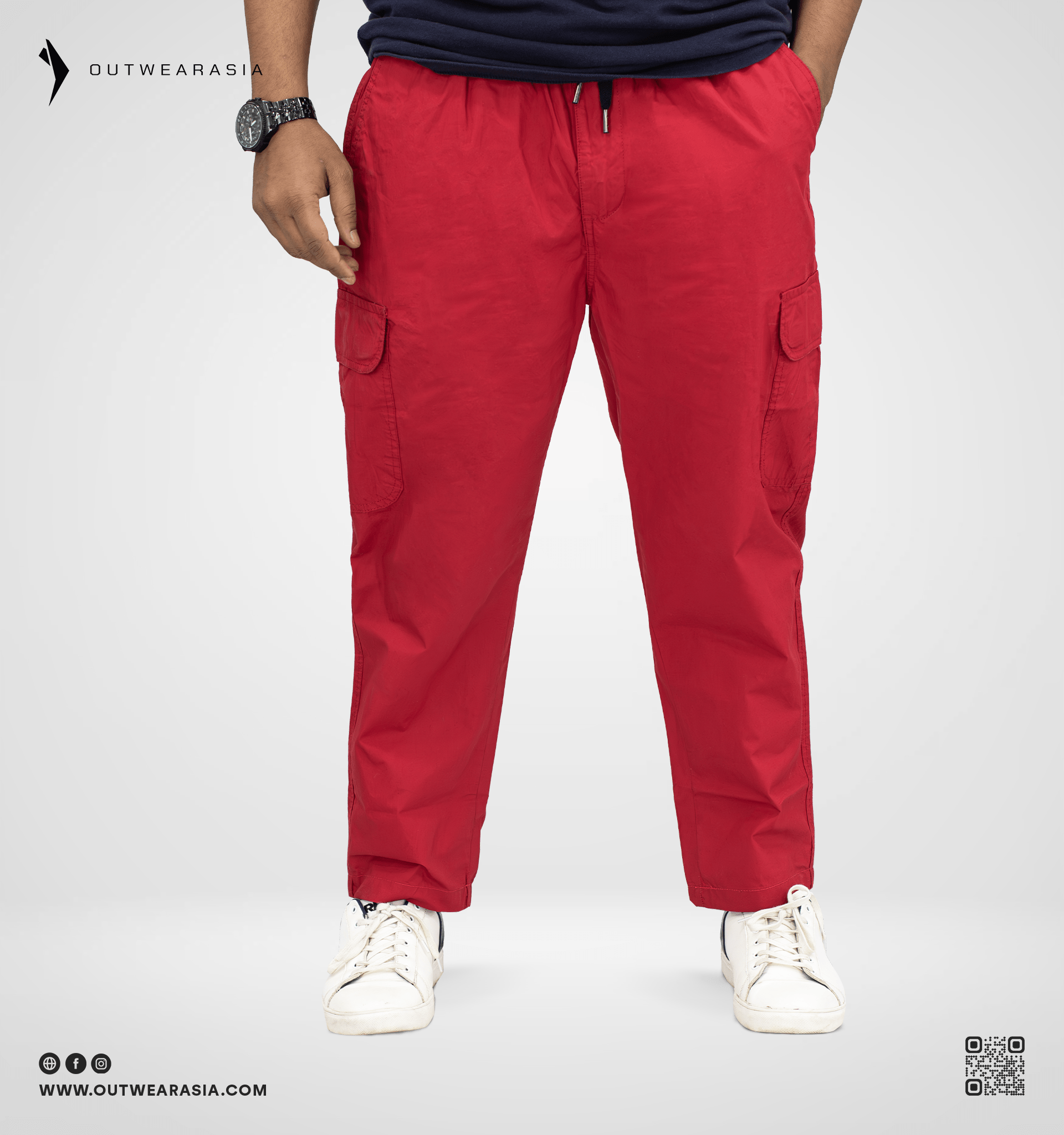 Outwear- Premium Man's Long Cargo Pant- Pizza Italian