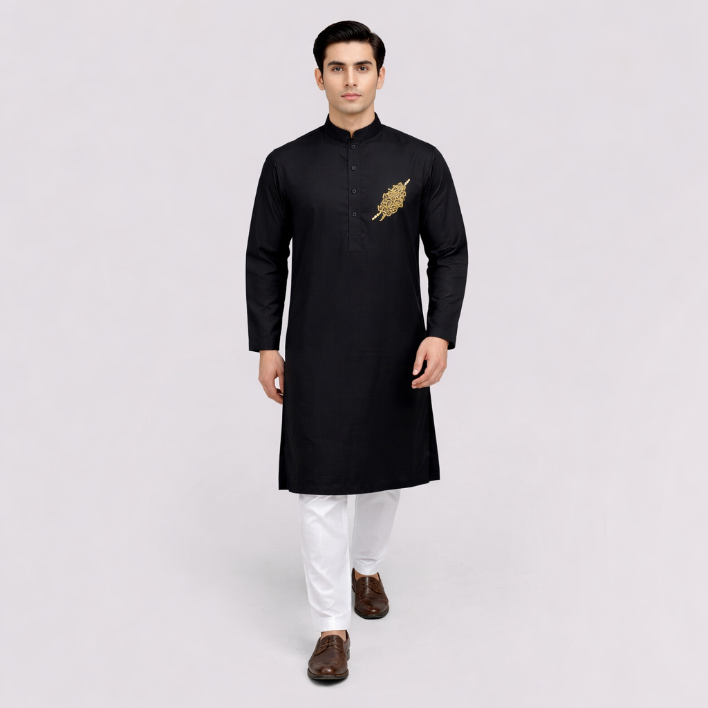 CALLIGRAPHY PUNJABI-TROPICAL SUITING TWILL FABRIC A9